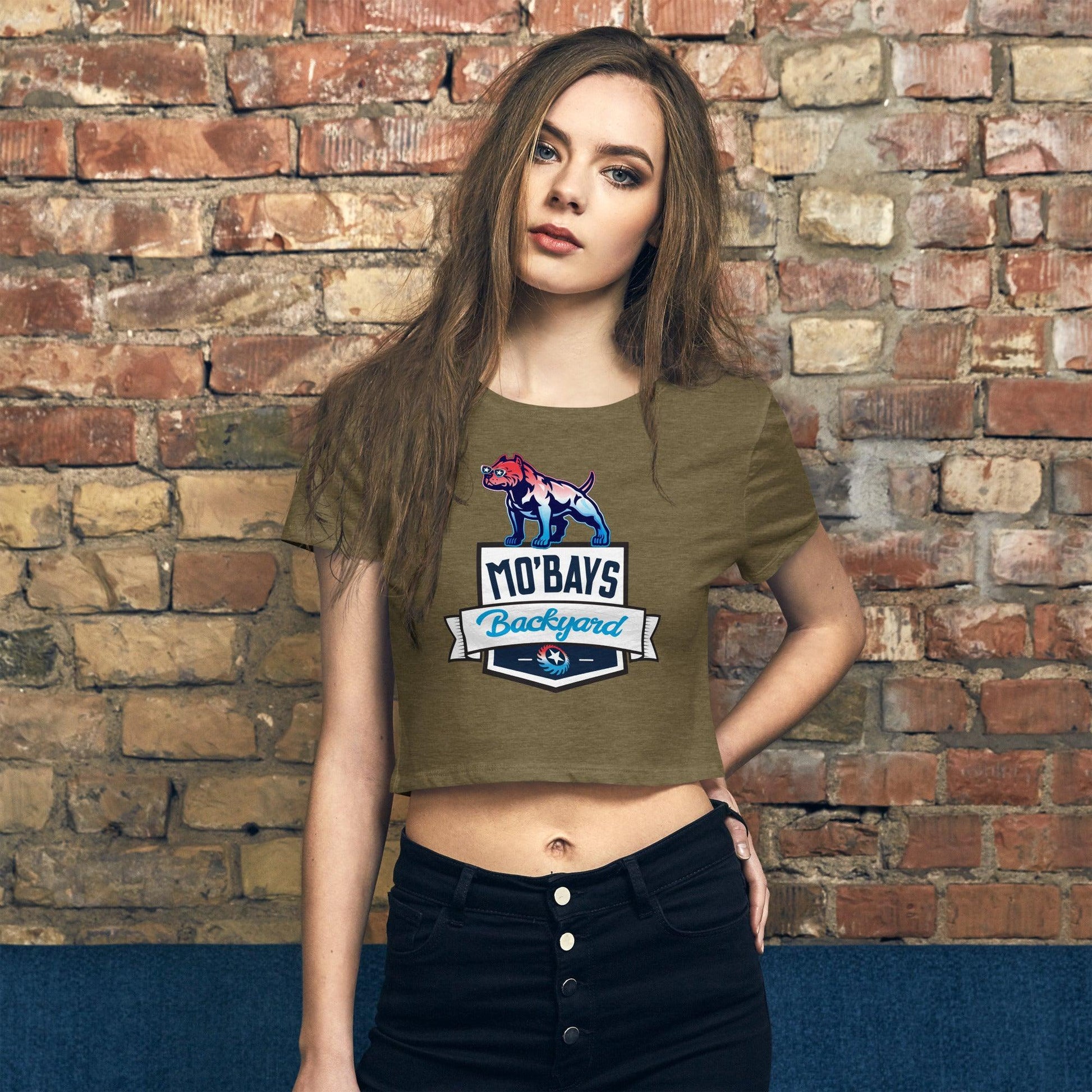 Banner Women’s Crop Tee - Mo'Bays Backyard