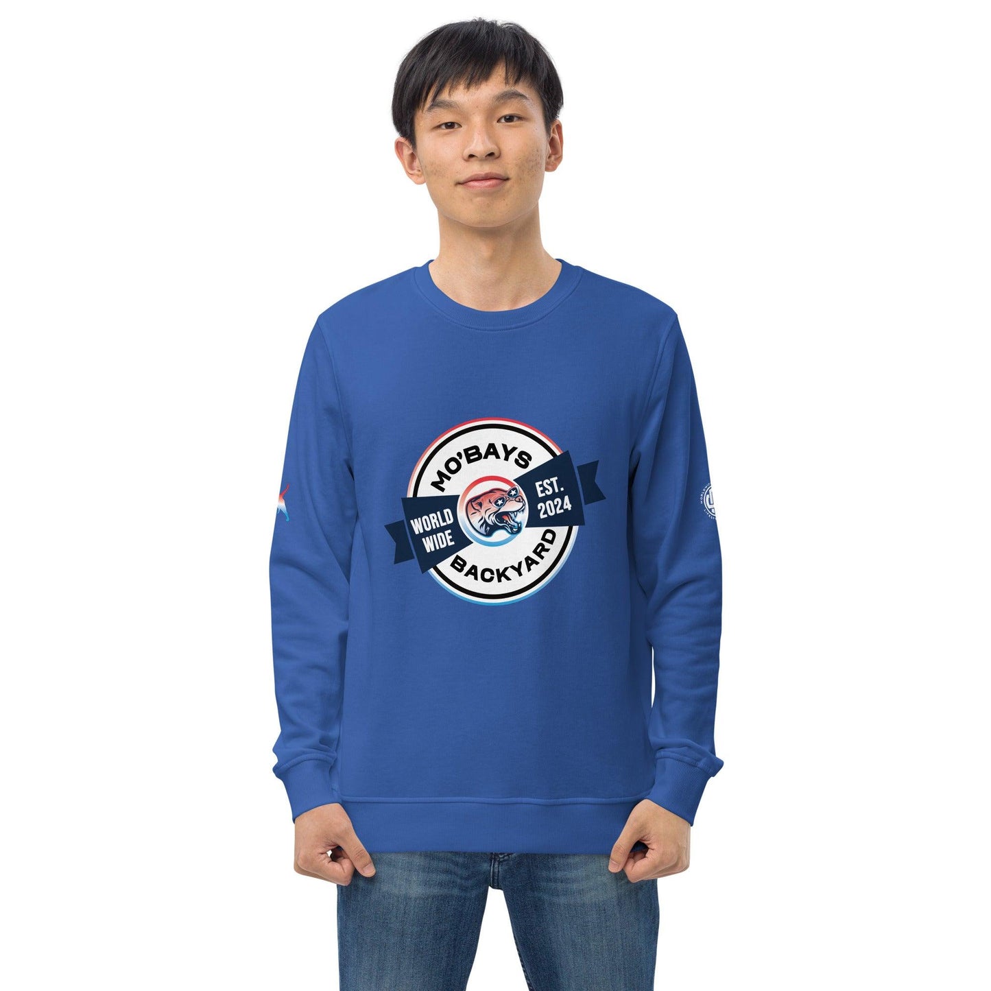 Bowtie Unisex Organic Sweatshirt - Mo'Bays Backyard