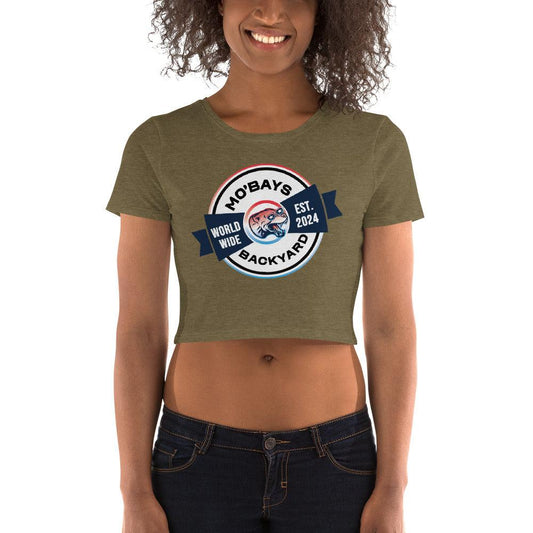 Bowtie Women’s Crop Tee - Mo'Bays Backyard