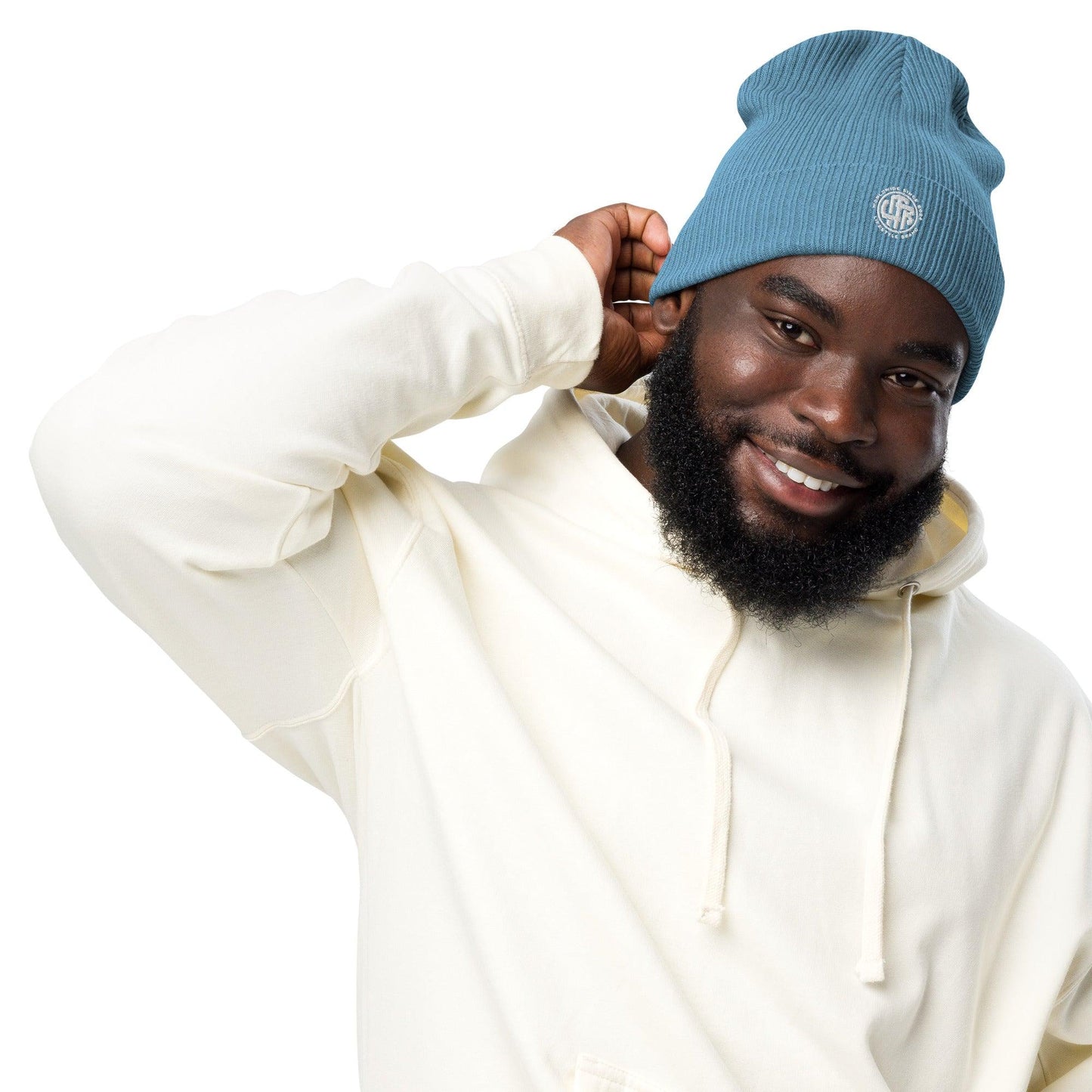 Emblem Organic Ribbed Beanie - Mo'Bays Backyard