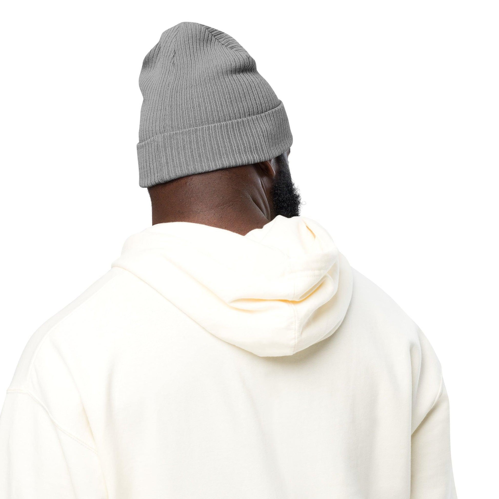 Emblem Organic Ribbed Beanie - Mo'Bays Backyard