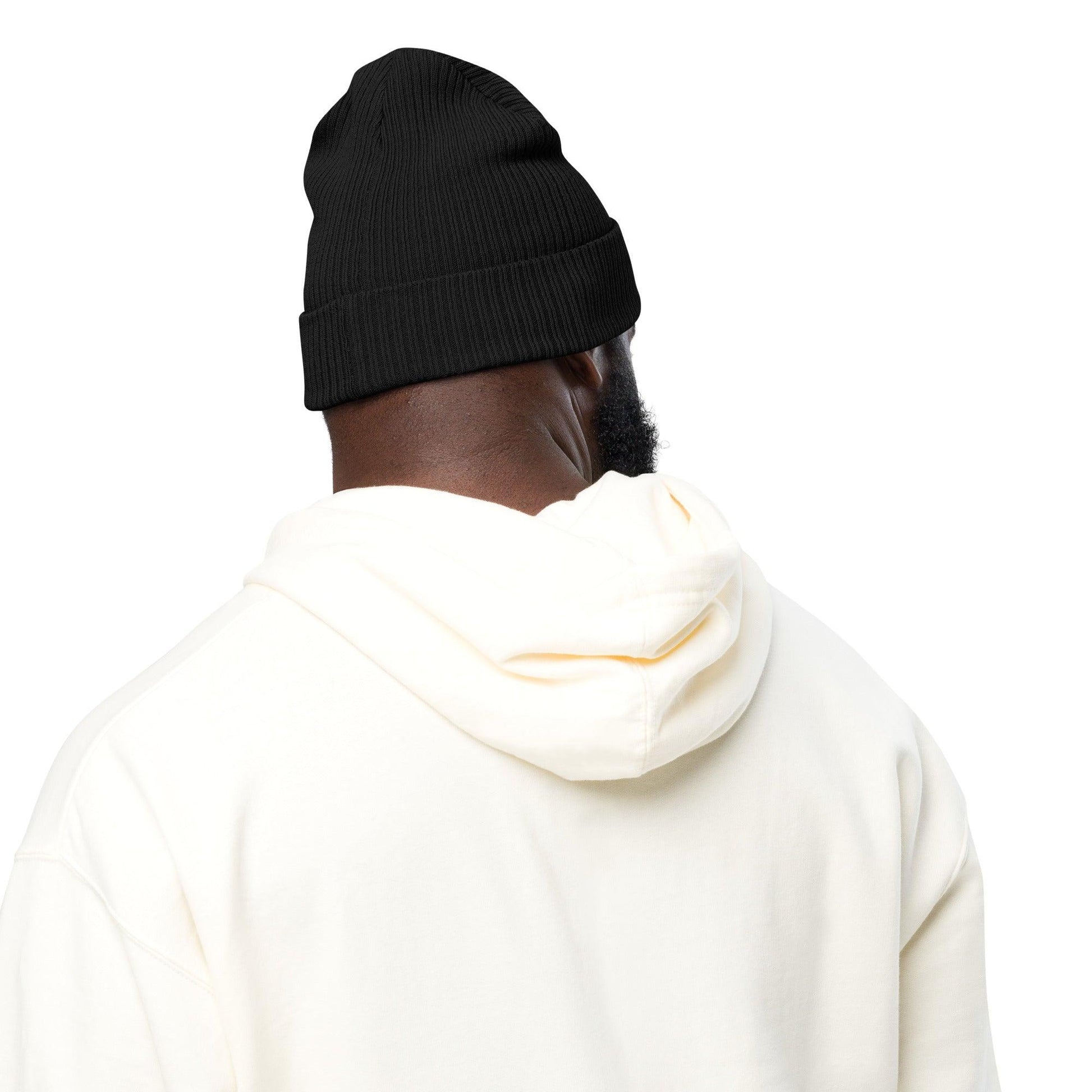 Emblem Organic Ribbed Beanie - Mo'Bays Backyard