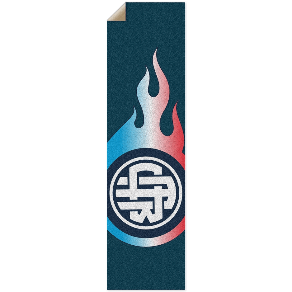 Flaming 9x33 Griptape Blue - Mo'Bays Backyard