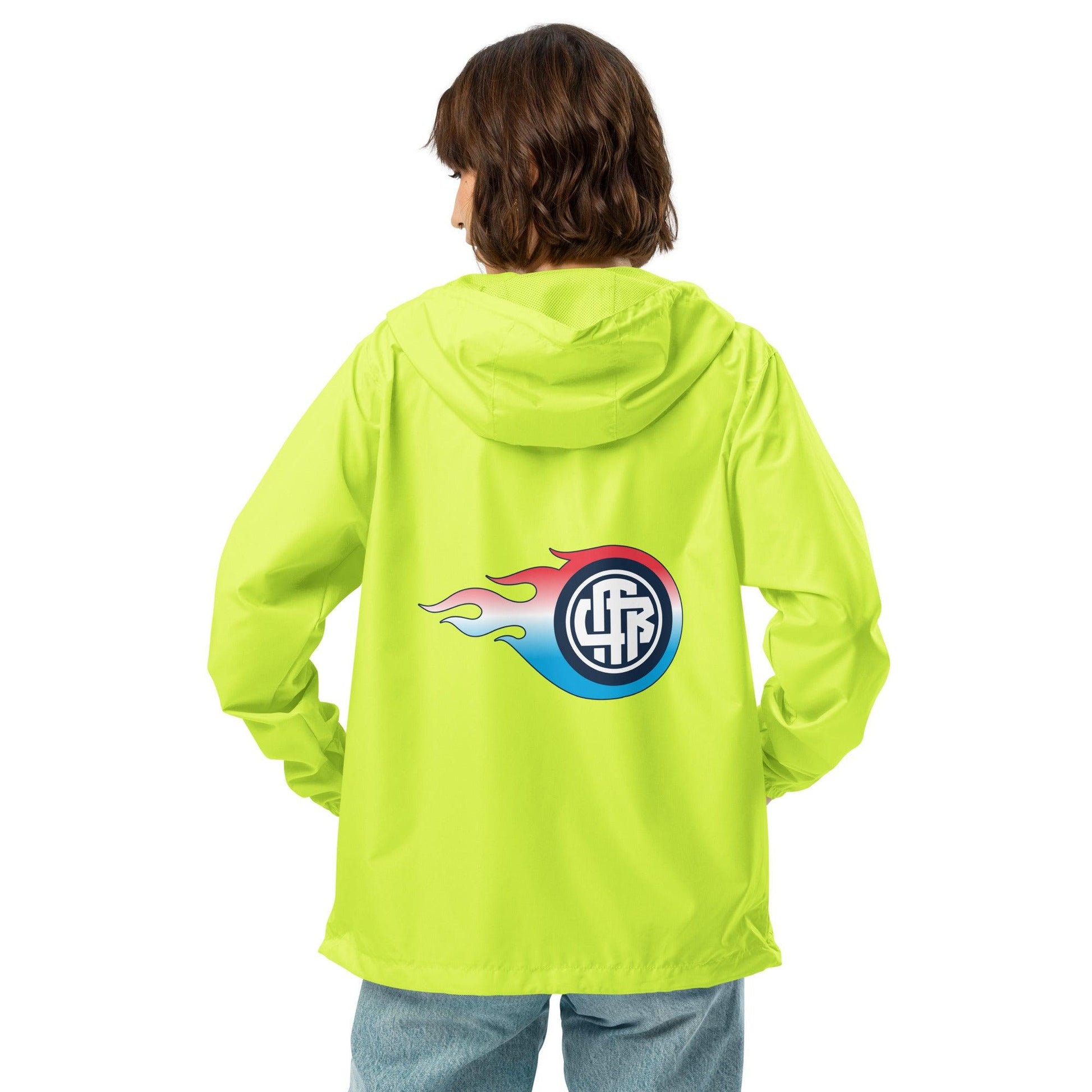 Flaming Unisex Lightweight Zip-Up Windbreaker Jacket - Mo'Bays Backyard