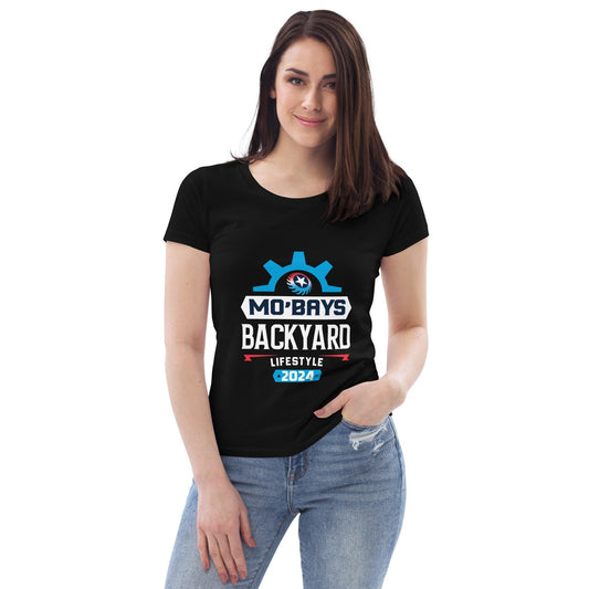 Gears Women's Organic Tee (Dark Color) - Mo'Bays Backyard