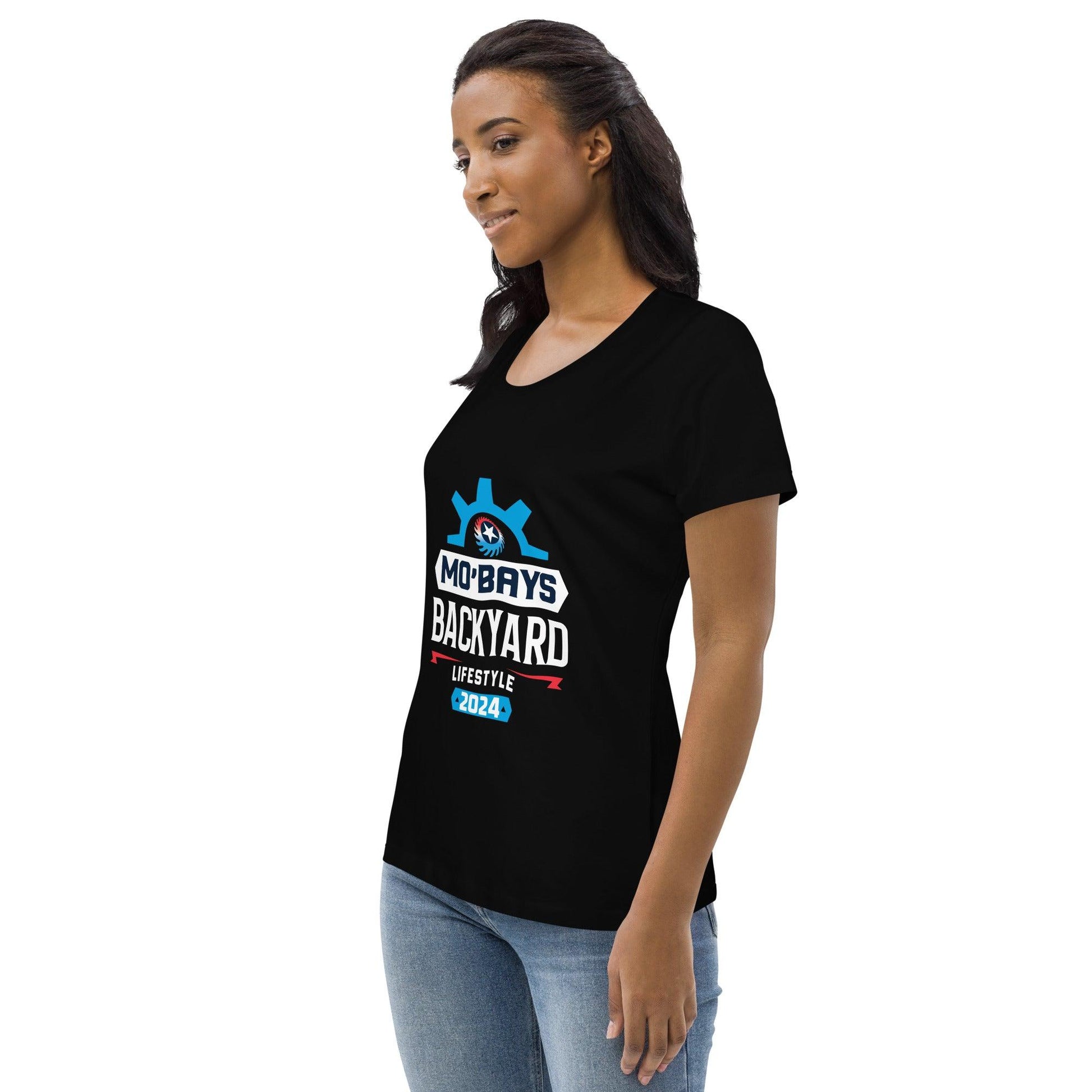 Gears Women's Organic Tee (Dark Color) - Mo'Bays Backyard