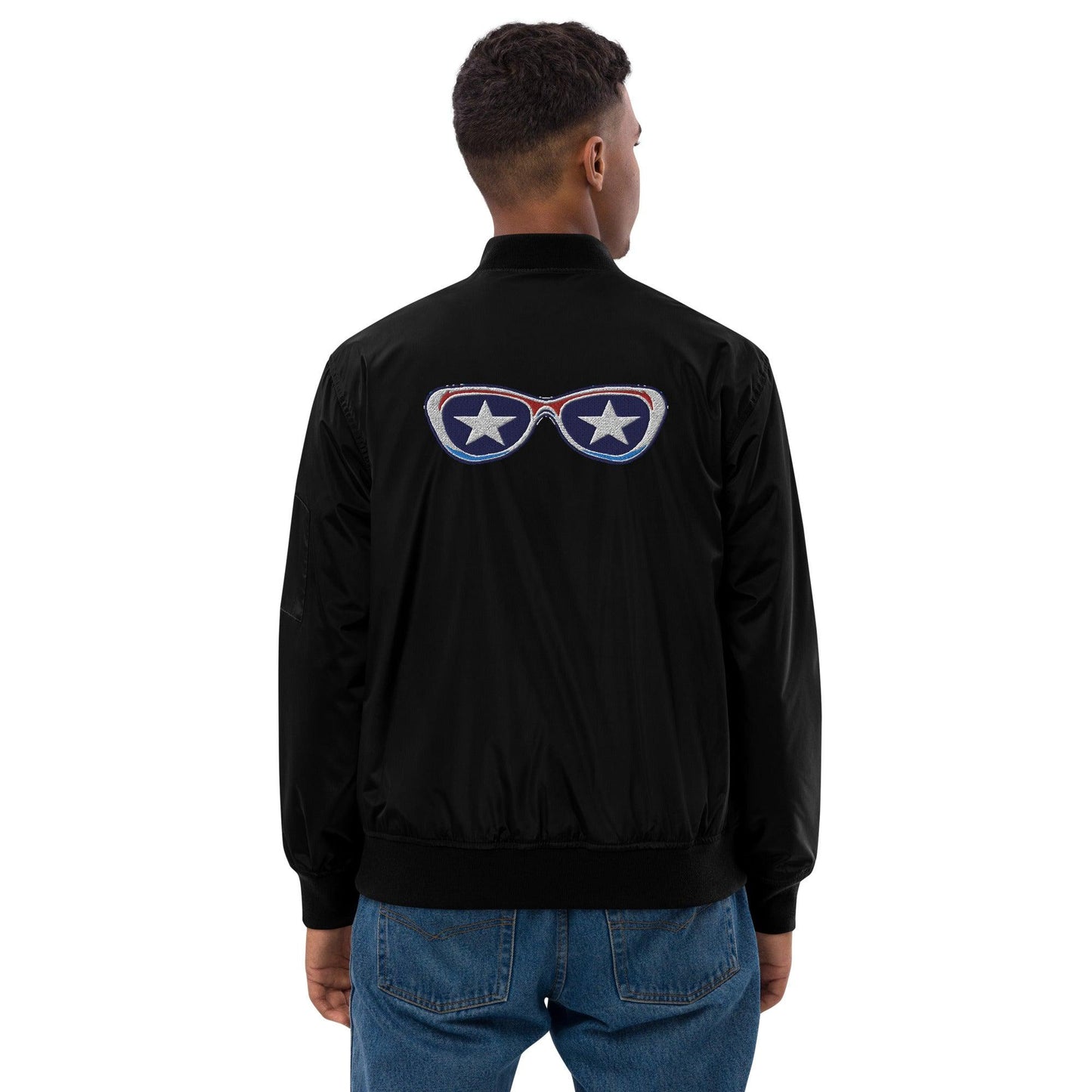 Glasses Premium Recycled Bomber Jacket - Mo'Bays Backyard