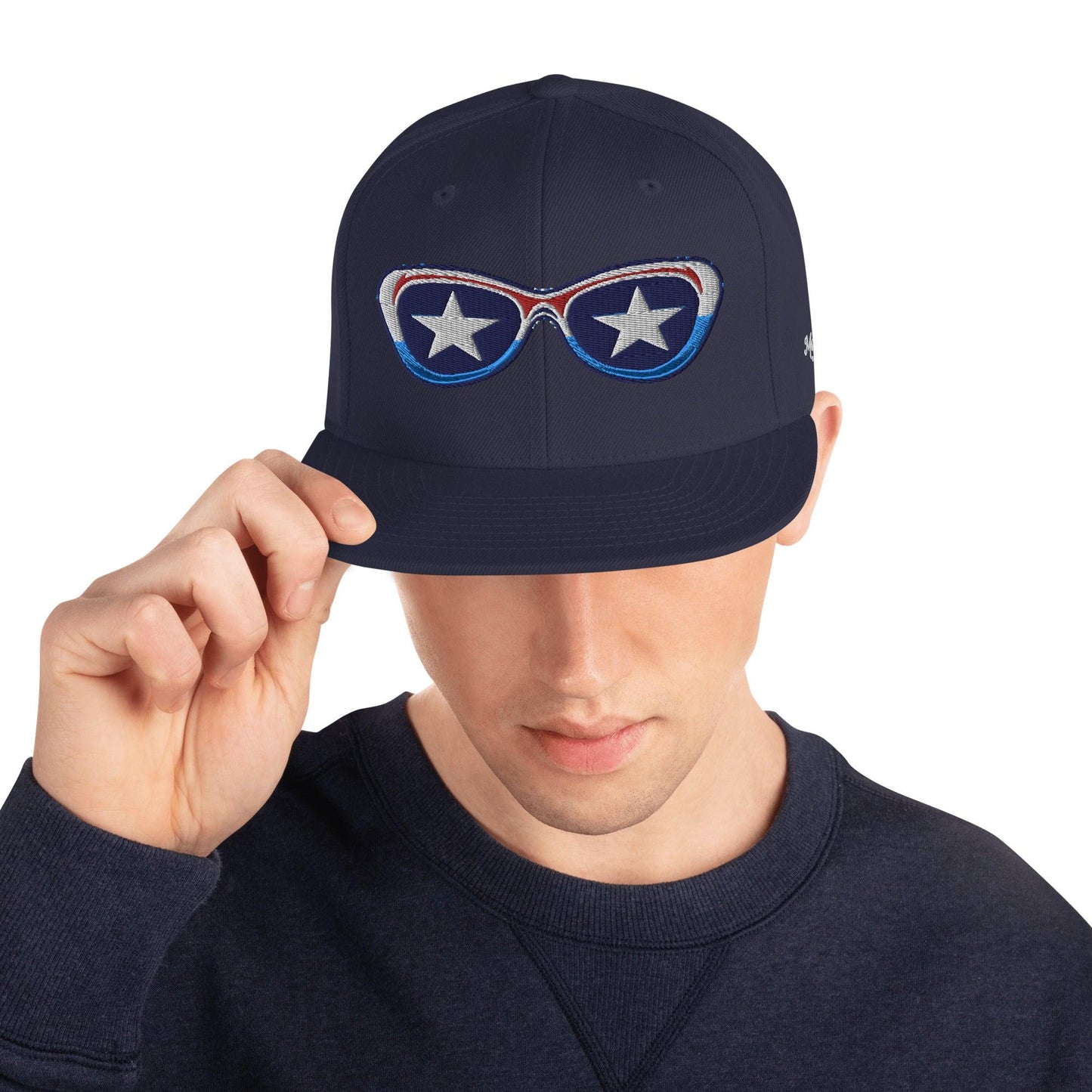 Glasses Snapback Hat (Dark Color) - Mo'Bays Backyard