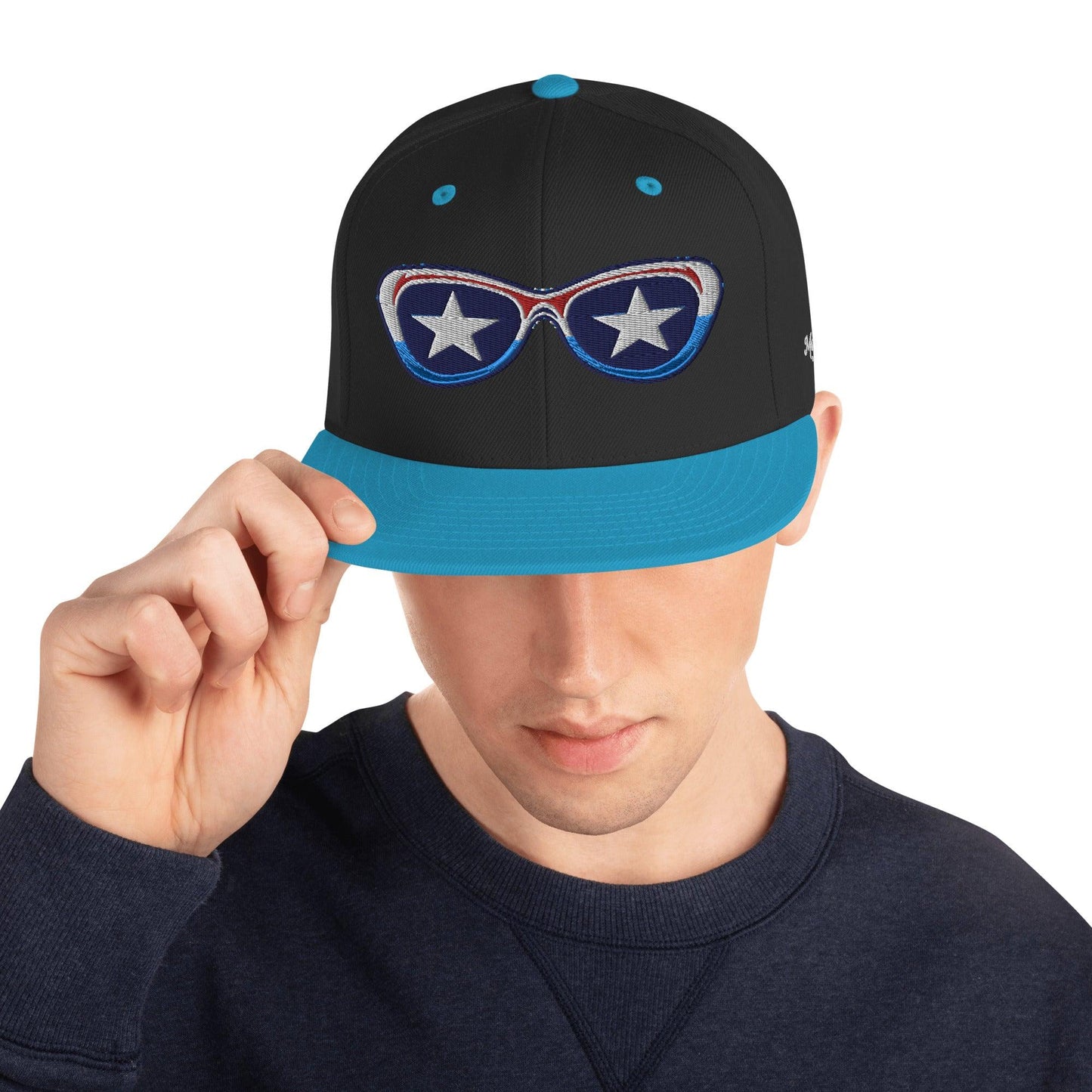 Glasses Snapback Hat (Dark Color) - Mo'Bays Backyard