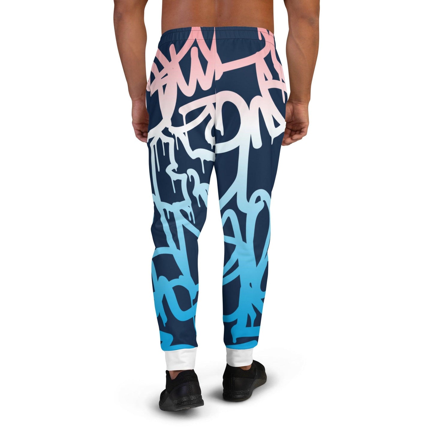 Graffiti Blue Dark Men's Joggers - Mo'Bays Backyard