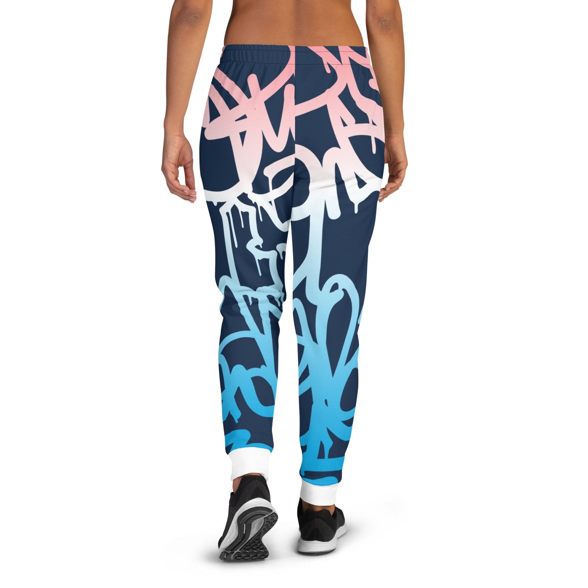 Graffiti Blue Dark Women's Joggers - Mo'Bays Backyard