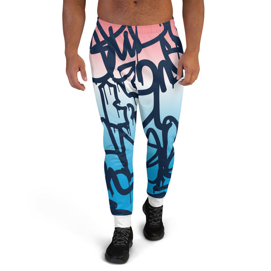 Graffiti Blue Light Men's Joggers - Mo'Bays Backyard