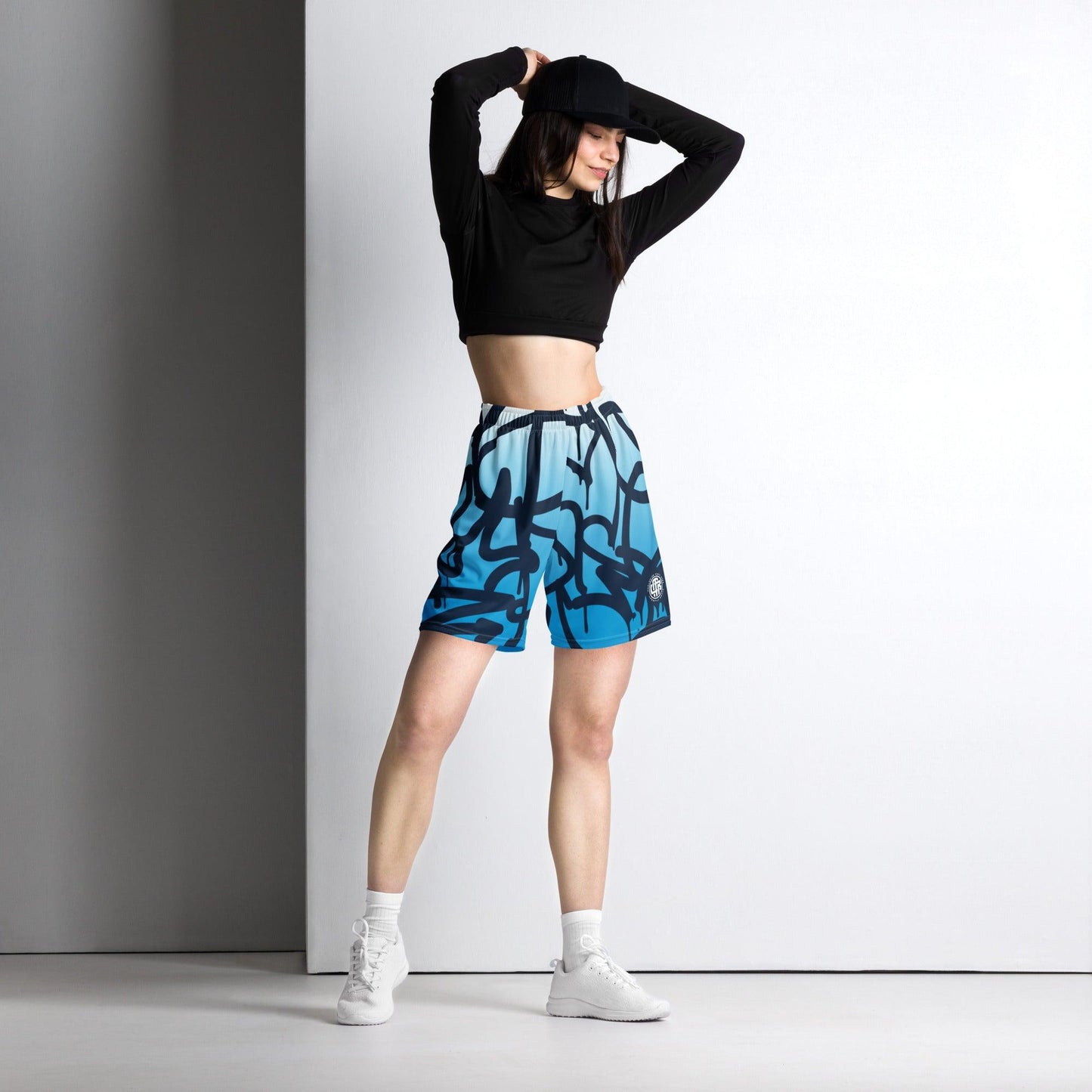 Graffiti Blue Light Unisex Mesh Shorts - Mo'Bays Backyard