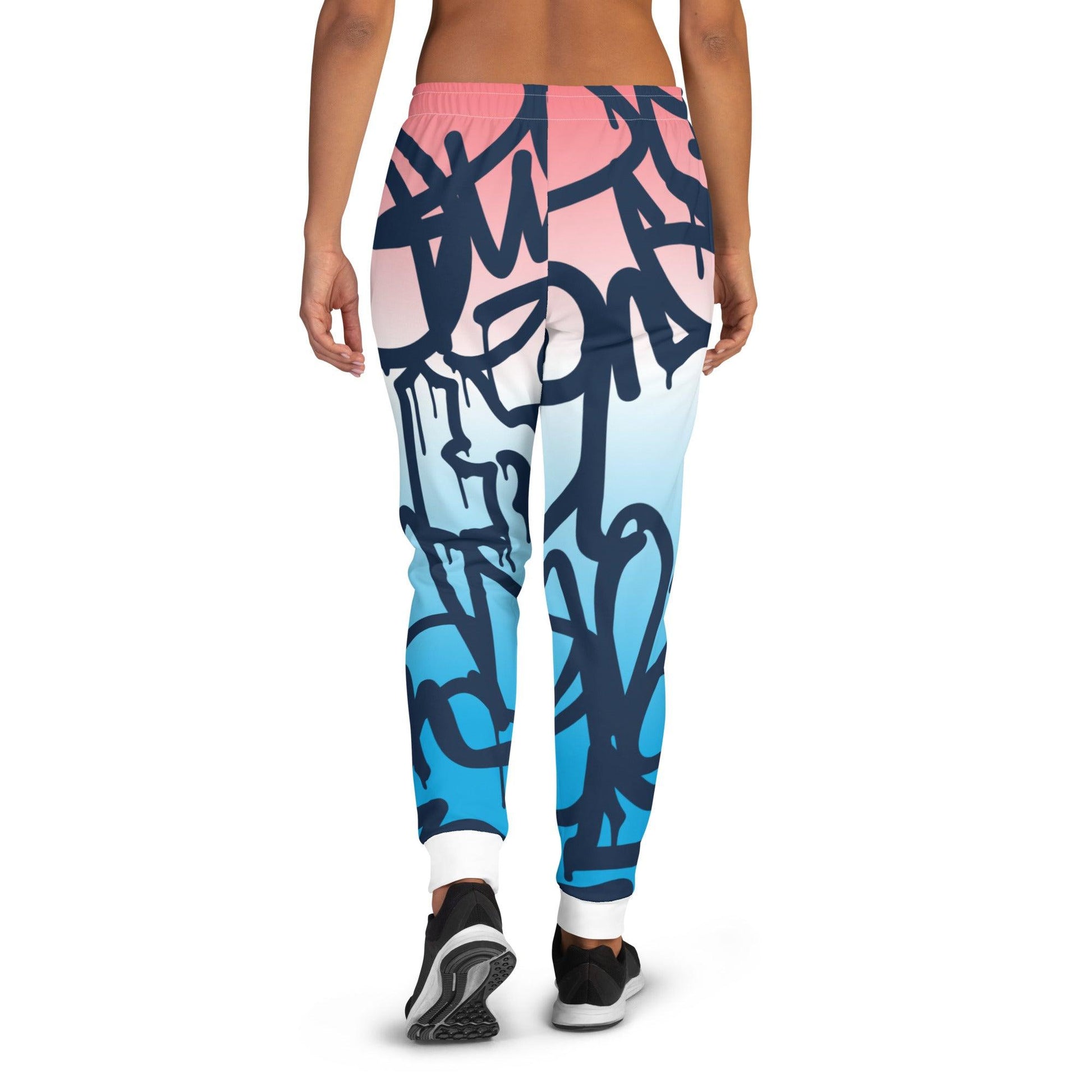 Graffiti Blue Light Women's Joggers - Mo'Bays Backyard