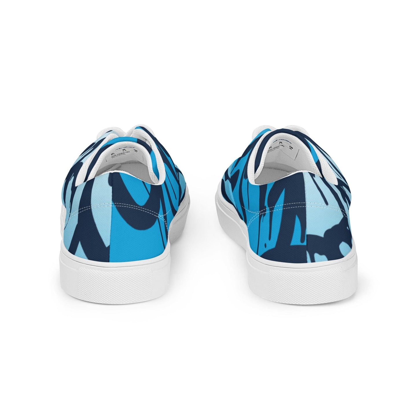 Graffiti Blue Light Women’s Low Top Canvas Shoes - Mo'Bays Backyard