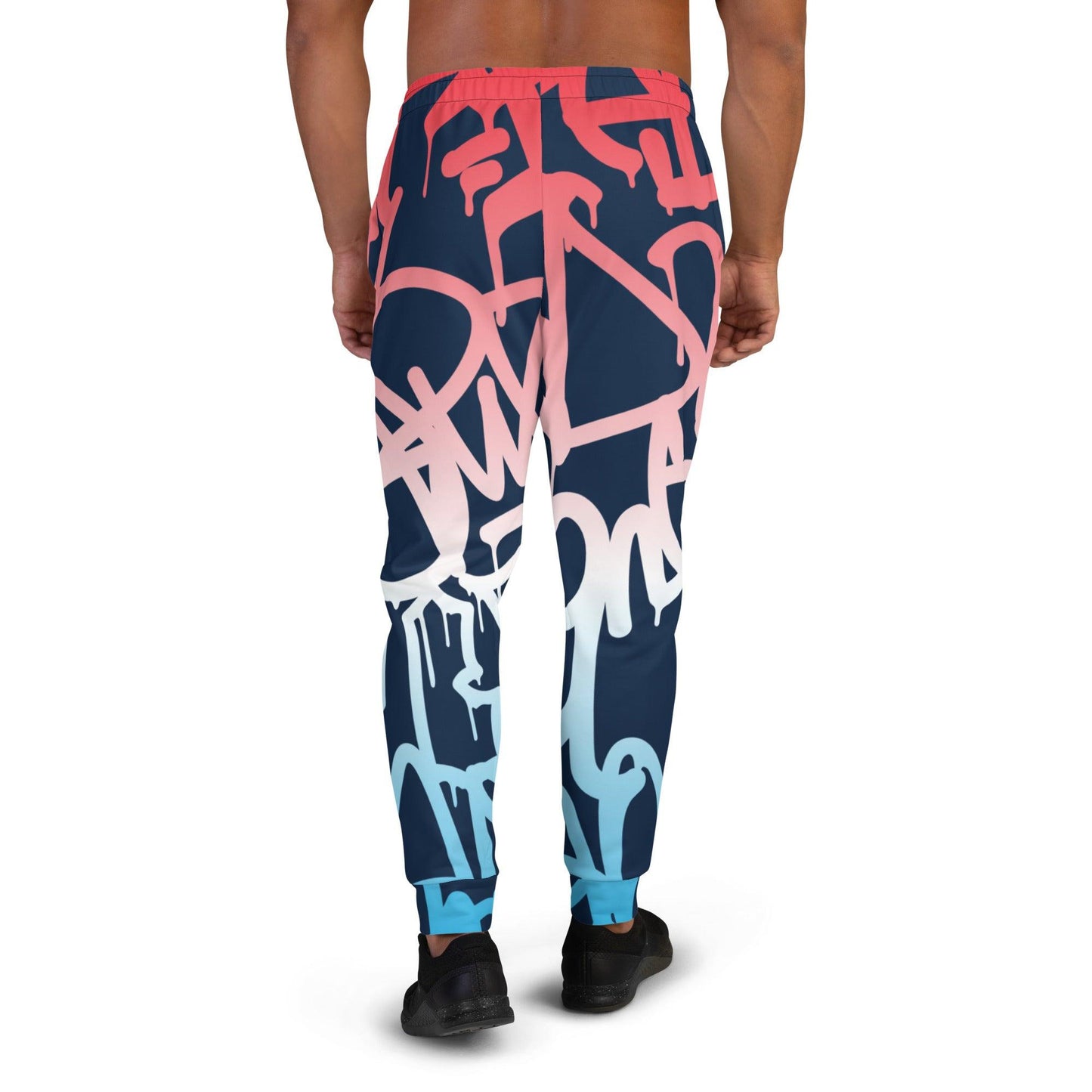 Graffiti Red Dark Men's Joggers - Mo'Bays Backyard