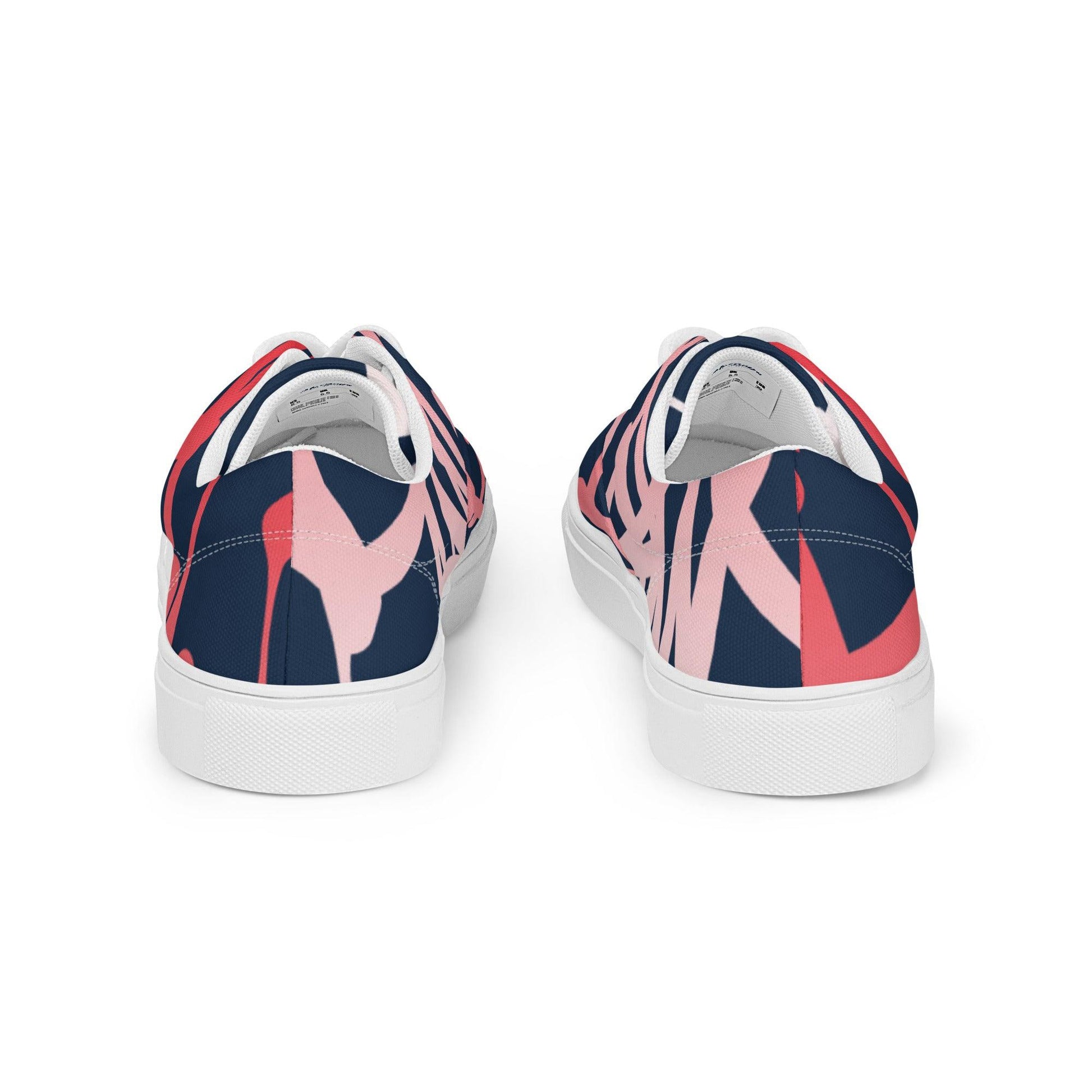 Graffiti Red Dark Women’s Low Top Canvas Shoes - Mo'Bays Backyard