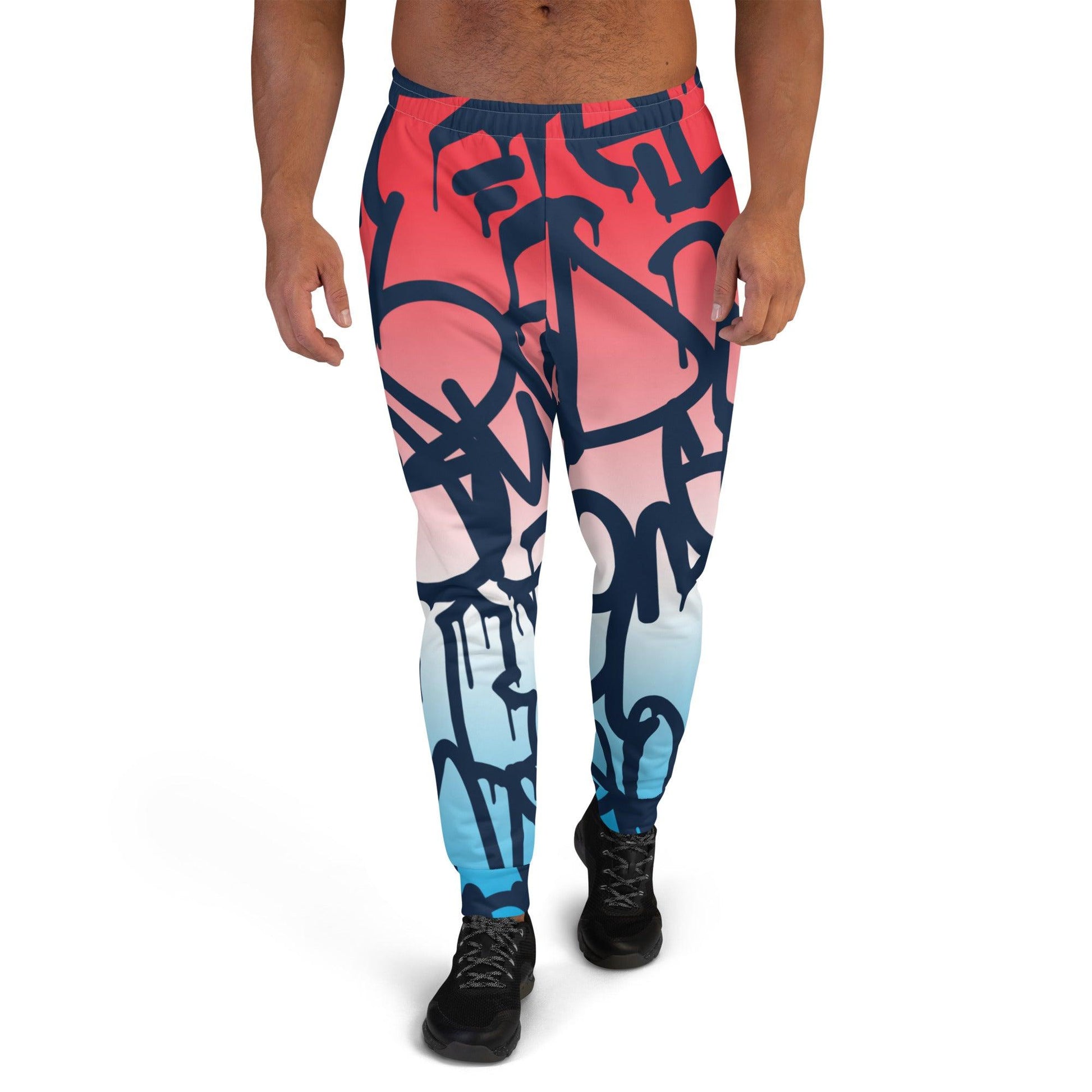 Graffiti Red Light Men's Joggers - Mo'Bays Backyard