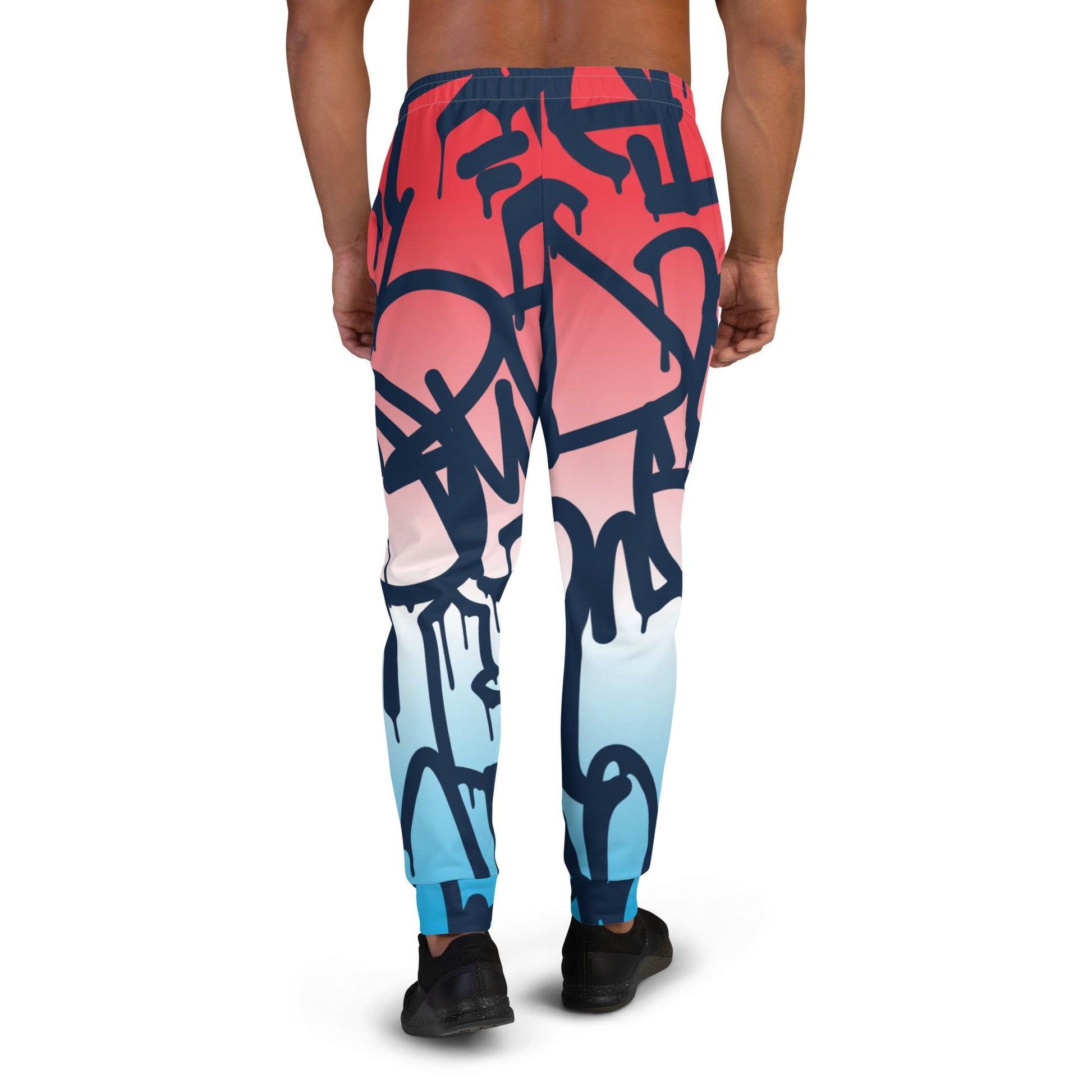 Graffiti Red Light Men's Joggers - Mo'Bays Backyard