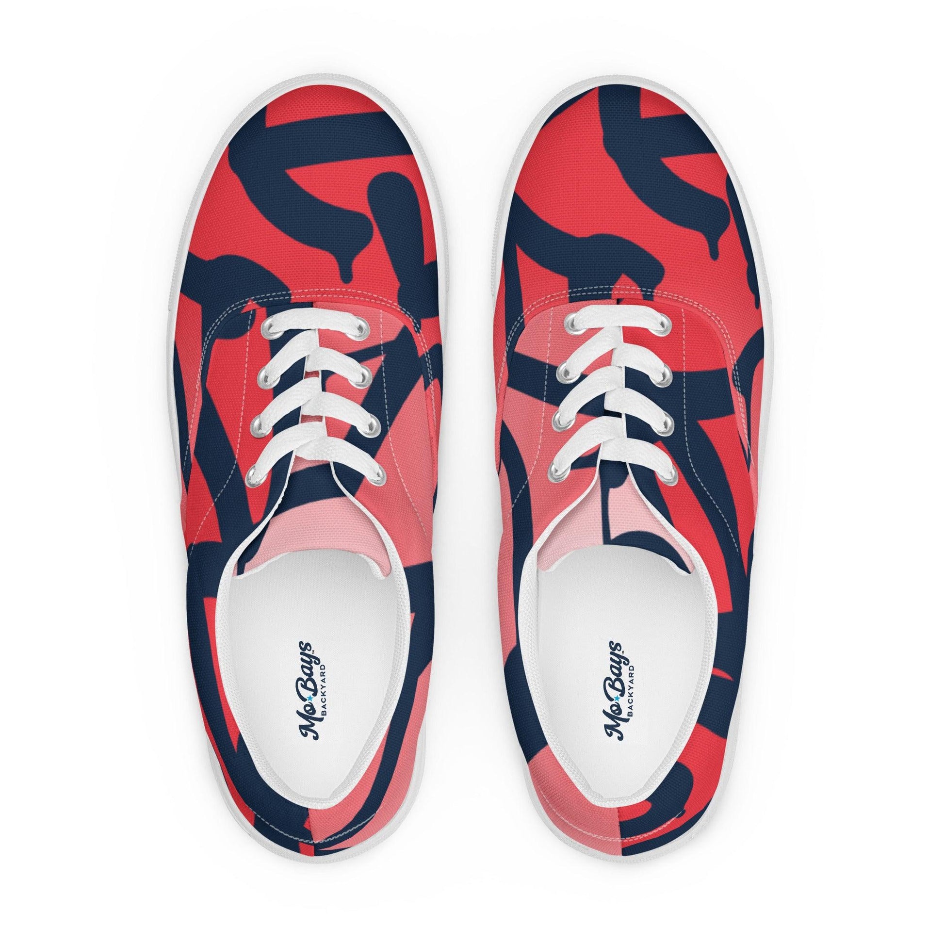 Graffiti Red Light Men’s Low Top Canvas Shoes - Mo'Bays Backyard