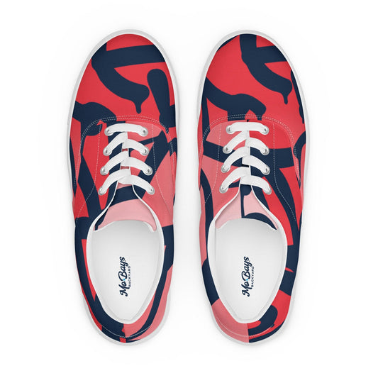 Graffiti Red Light Men’s Low Top Canvas Shoes - Mo'Bays Backyard