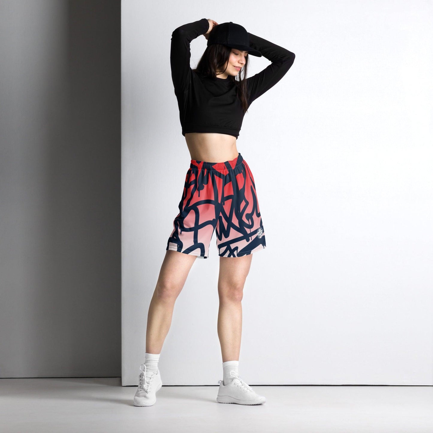 Graffiti Red Light Unisex Mesh Shorts - Mo'Bays Backyard