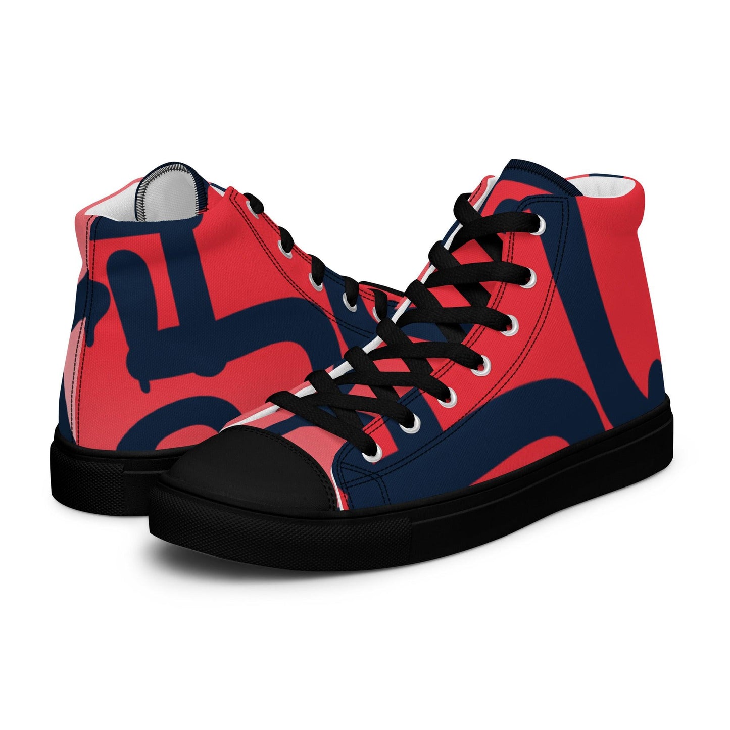 Traffic Red Light Women’s High Top Canvas Shoes - Mo'Bays Backyard