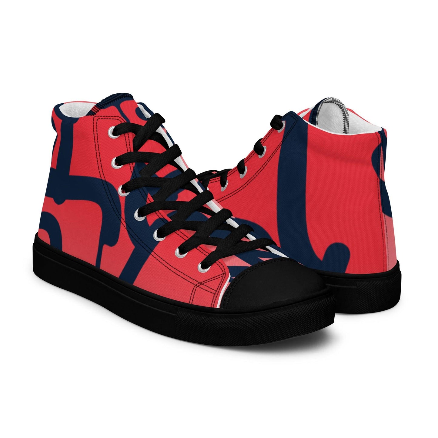 Traffic Red Light Women’s High Top Canvas Shoes - Mo'Bays Backyard