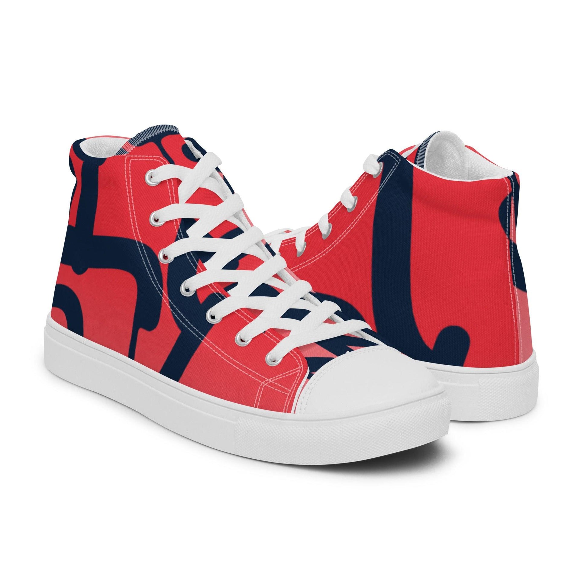 Traffic Red Light Women’s High Top Canvas Shoes - Mo'Bays Backyard