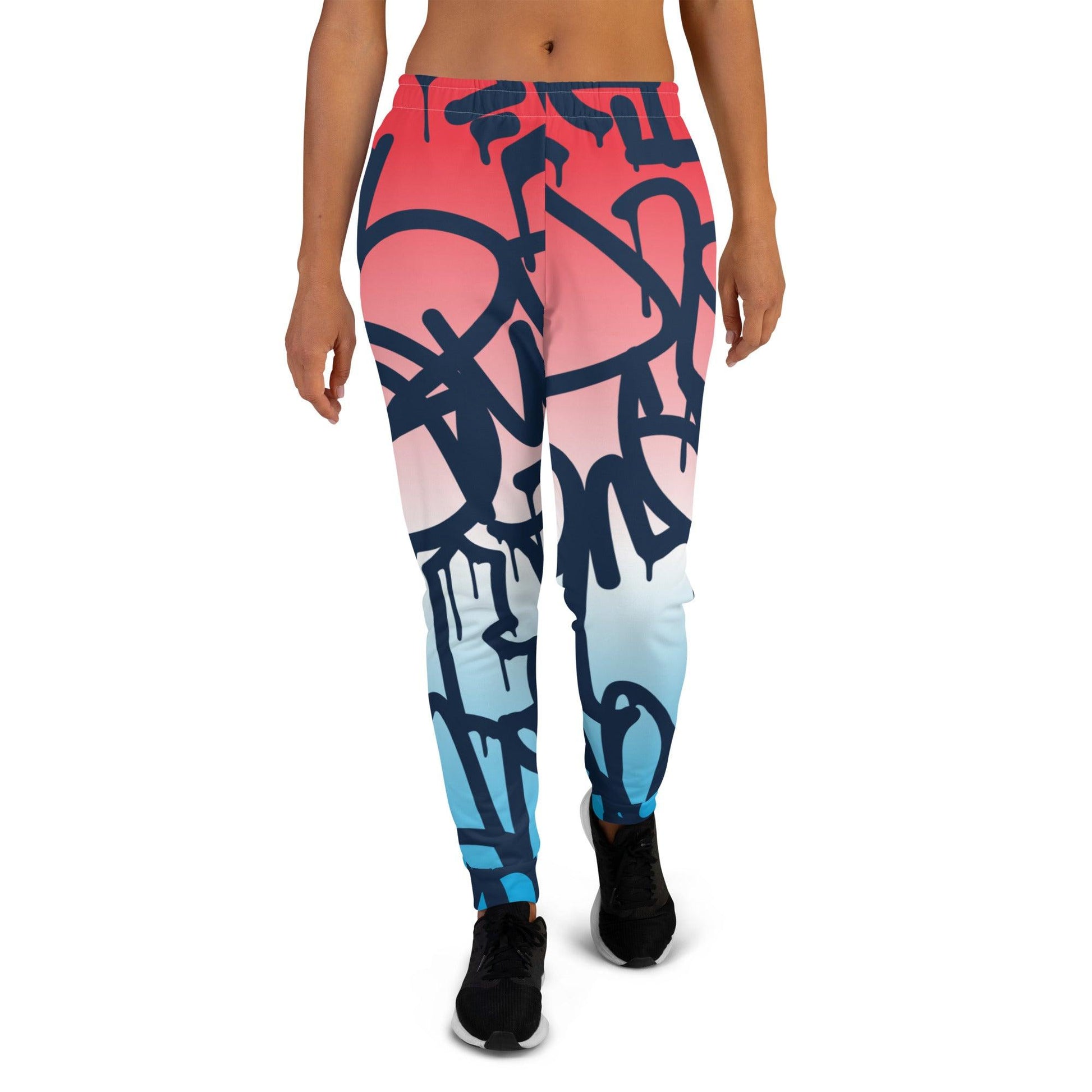 Graffiti Red Light Women's Joggers - Mo'Bays Backyard