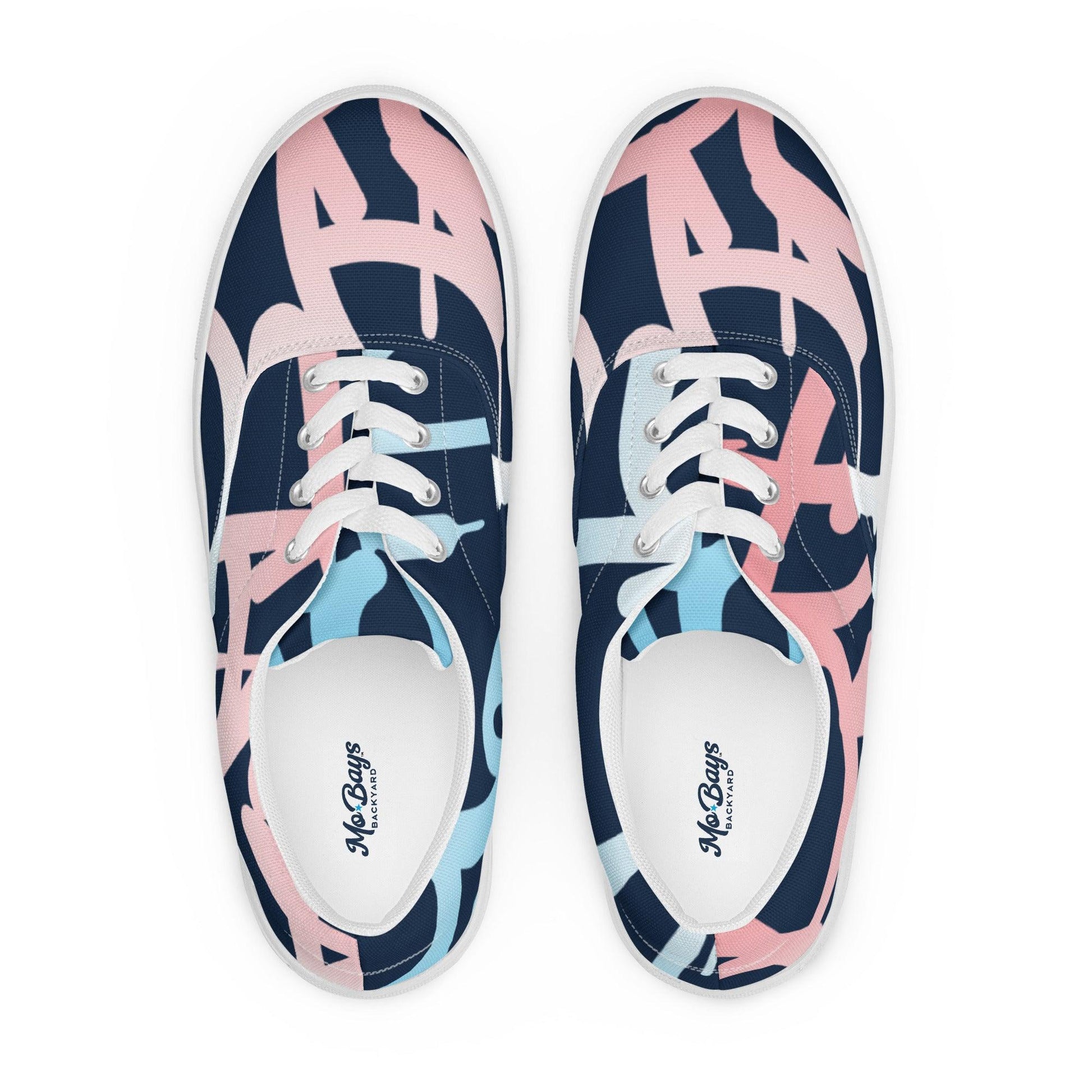 Graffiti White Dark Men’s Low Top Canvas Shoes - Mo'Bays Backyard