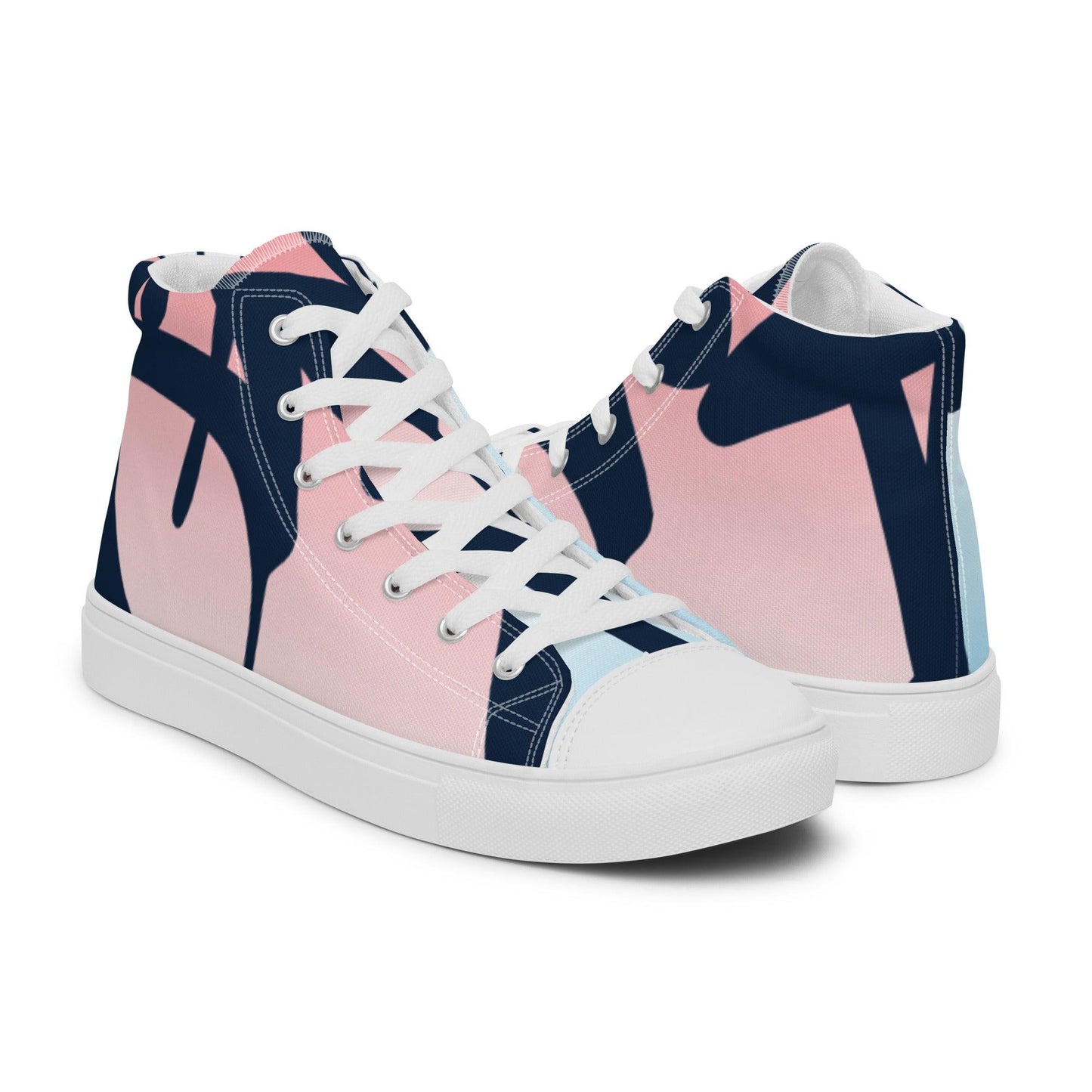 Traffic White Light Women’s High Top Canvas Shoes - Mo'Bays Backyard