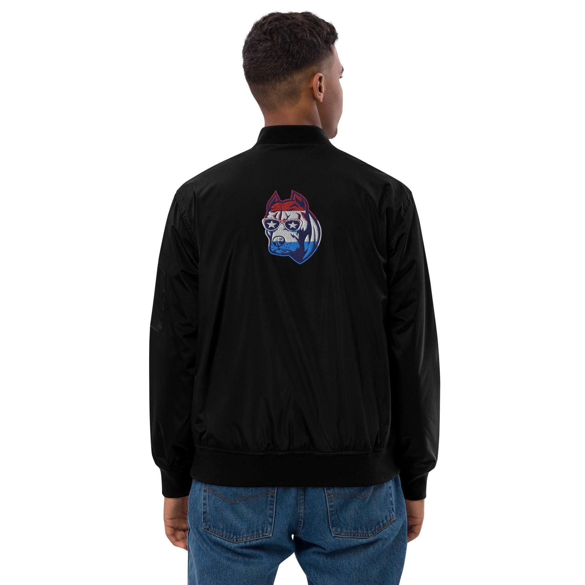 Headshot Premium Recycled Bomber Jacket - Mo'Bays Backyard