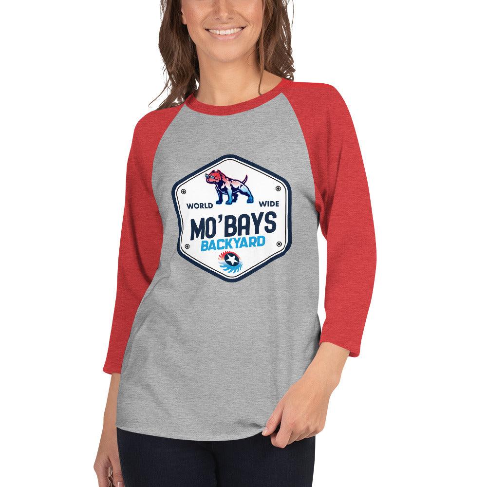 Hexagon Two 3/4 Sleeve Raglan Shirt - Mo'Bays Backyard