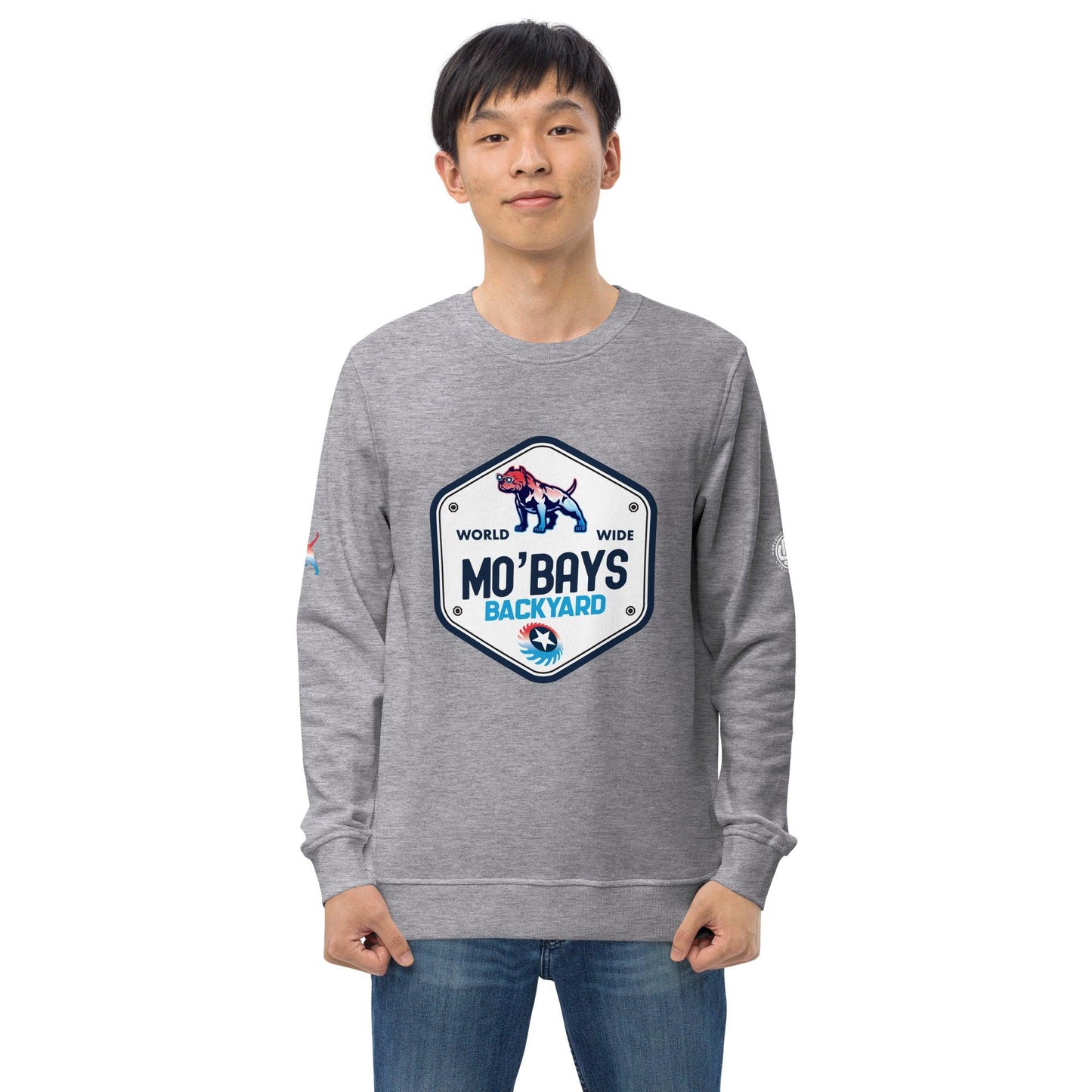 Hexagon Two Unisex Organic Sweatshirt - Mo'Bays Backyard