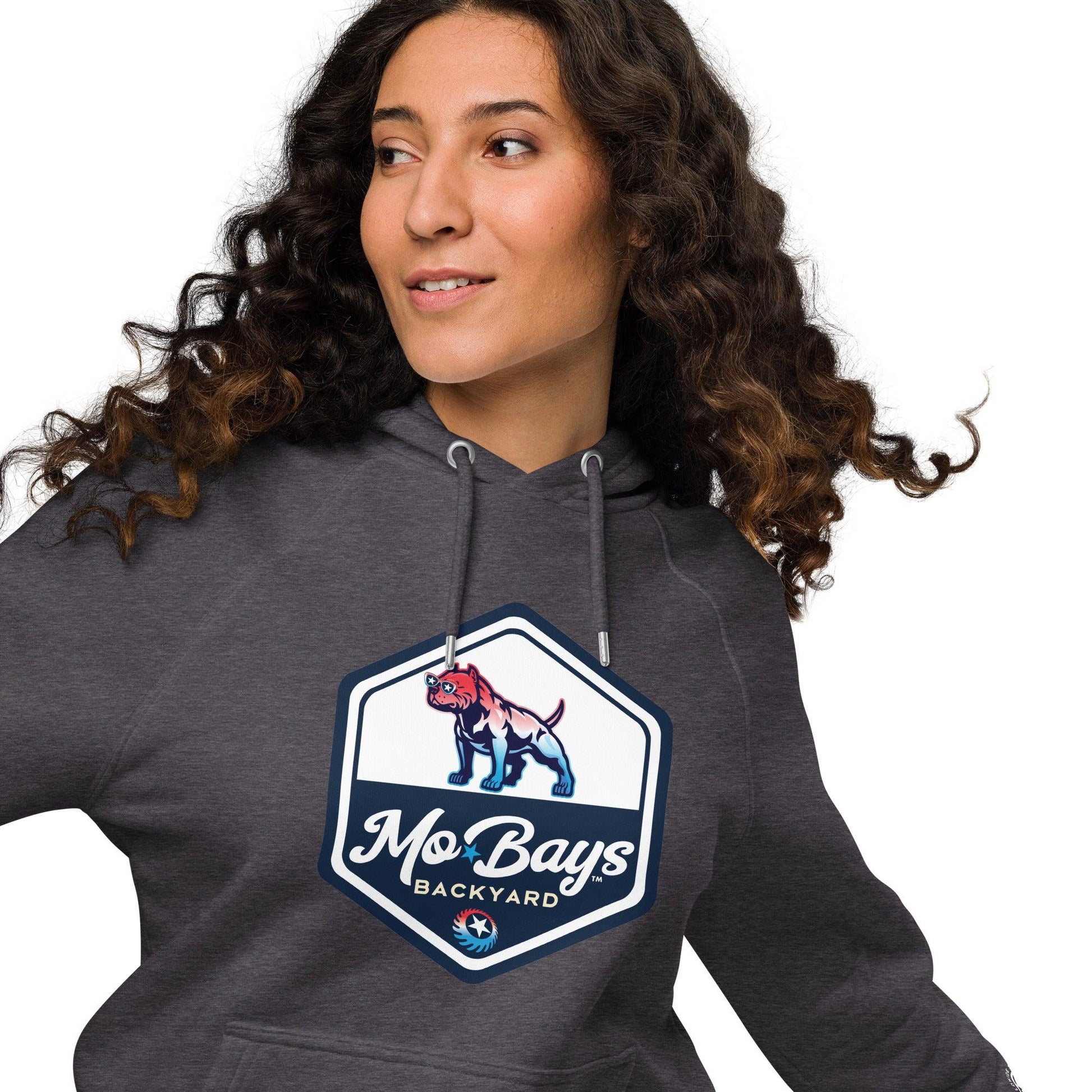 Hexagon Unisex Raglan Organic Hoodie - Mo'Bays Backyard