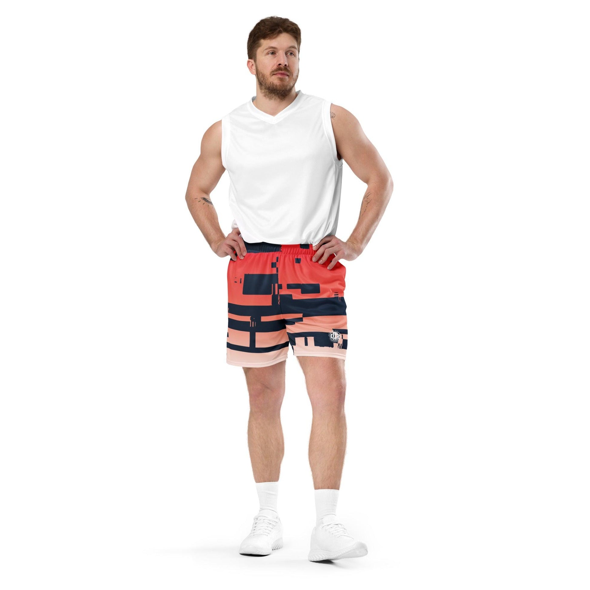 Noise Blue Dark Unisex Mesh Shorts - Mo'Bays Backyard