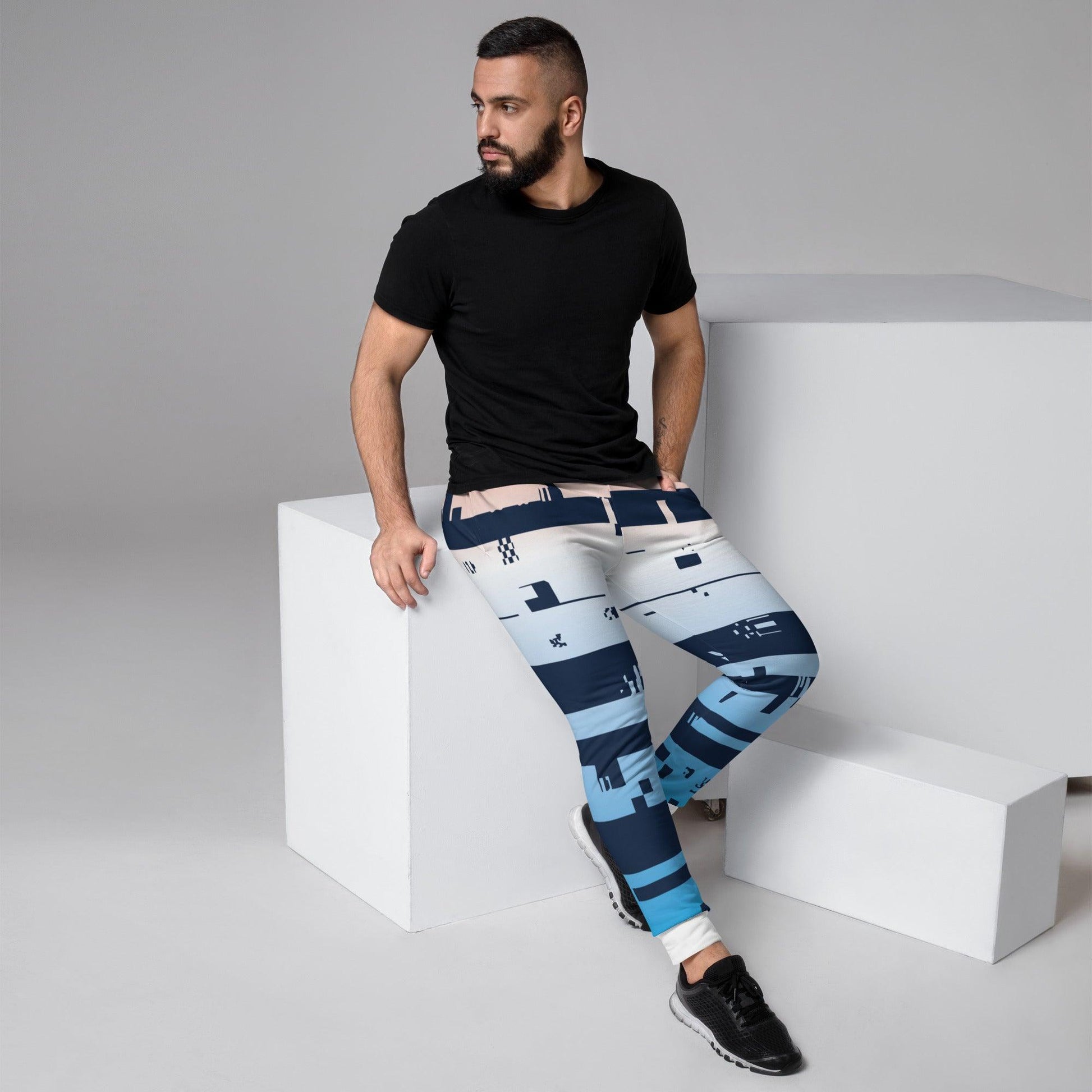 Noise Blue Light Men's Joggers - Mo'Bays Backyard