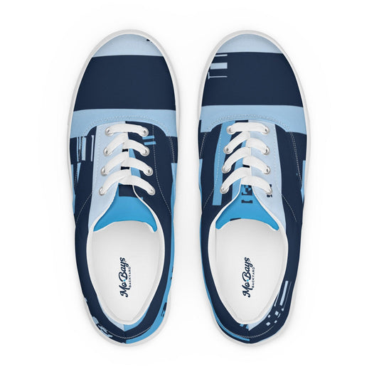 Noise Blue Light Men’s Low Top Canvas Shoes - Mo'Bays Backyard