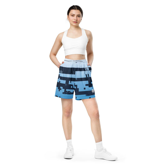 Noise Blue Light Unisex Mesh Shorts - Mo'Bays Backyard