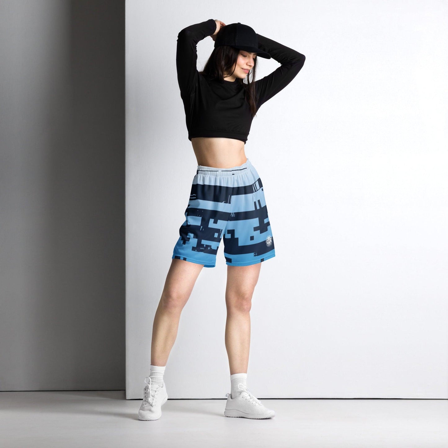 Noise Blue Light Unisex Mesh Shorts - Mo'Bays Backyard