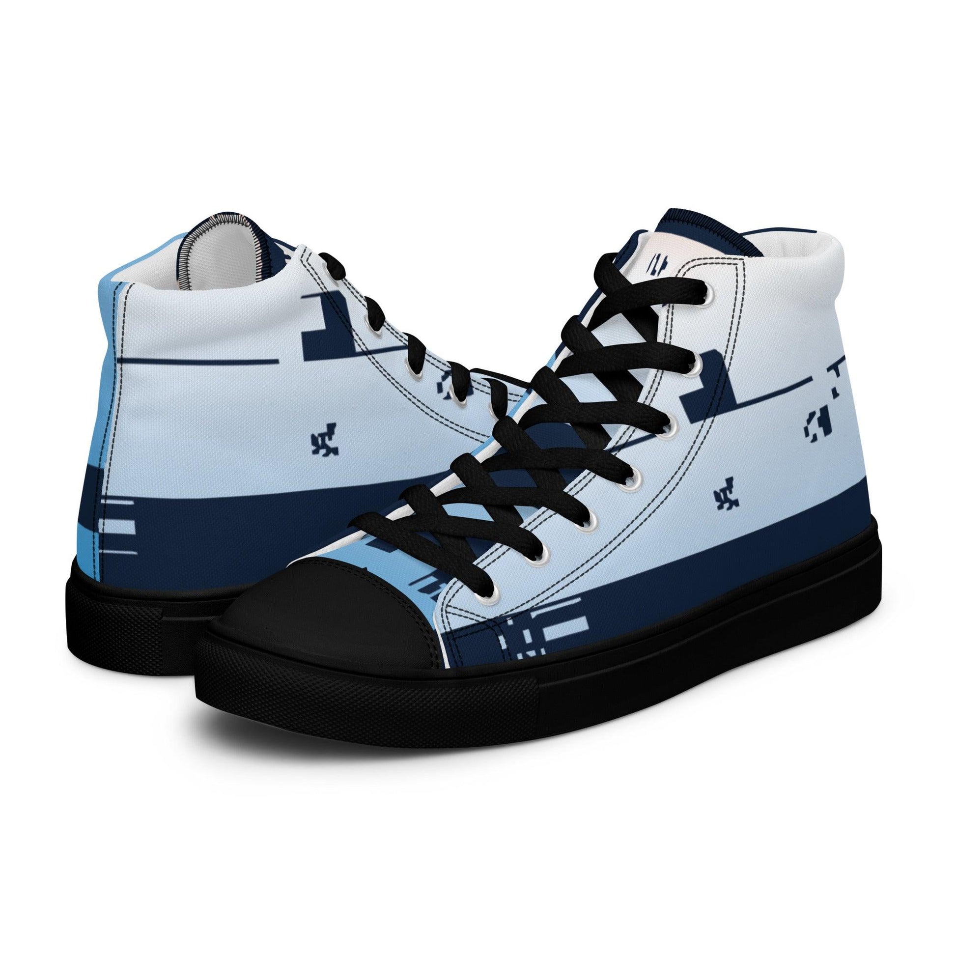 Noise Blue Light Women’s High top Canvas Shoes - Mo'Bays Backyard