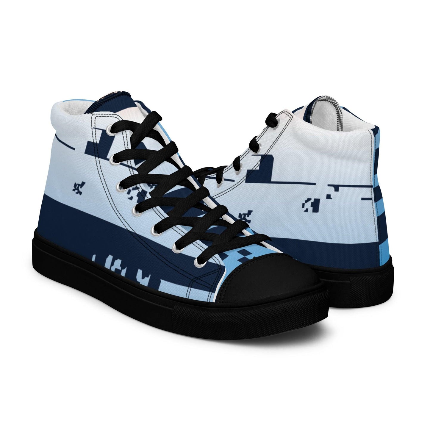 Noise Blue Light Women’s High top Canvas Shoes - Mo'Bays Backyard