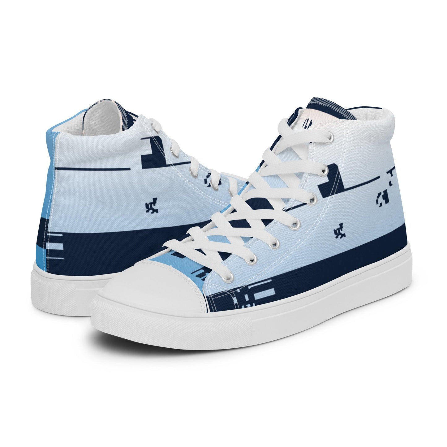 Noise Blue Light Women’s High top Canvas Shoes - Mo'Bays Backyard