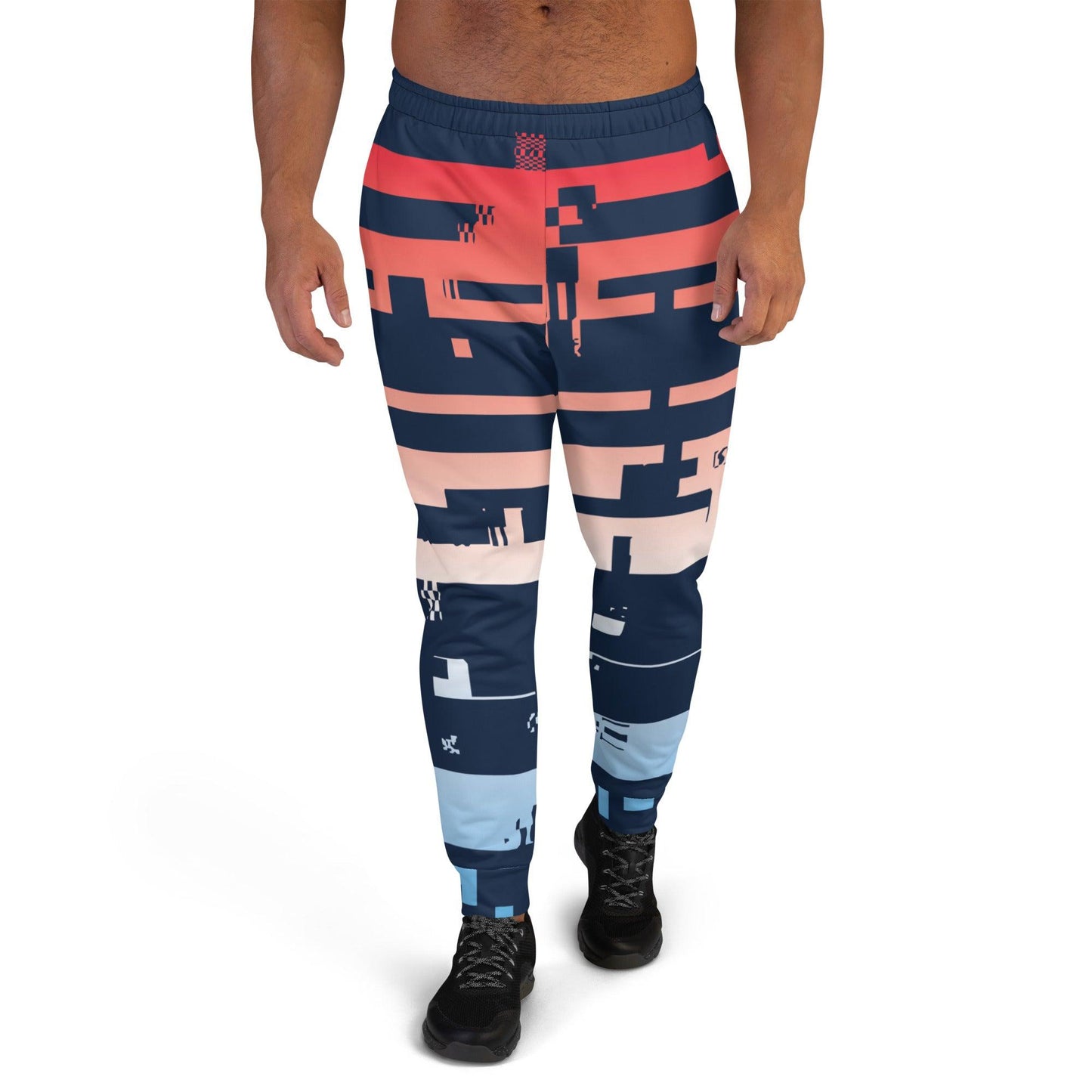 Noise Red Dark Men's Joggers - Mo'Bays Backyard