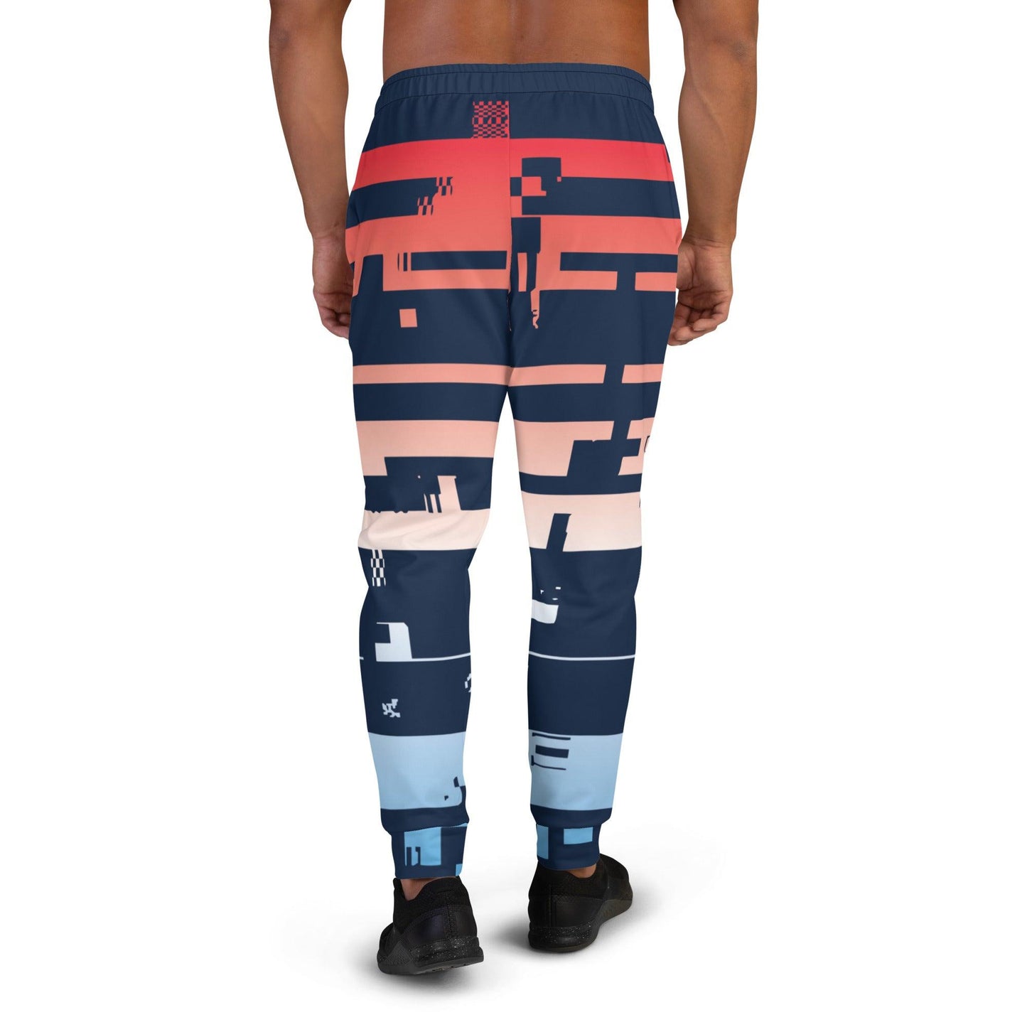 Noise Red Dark Men's Joggers - Mo'Bays Backyard