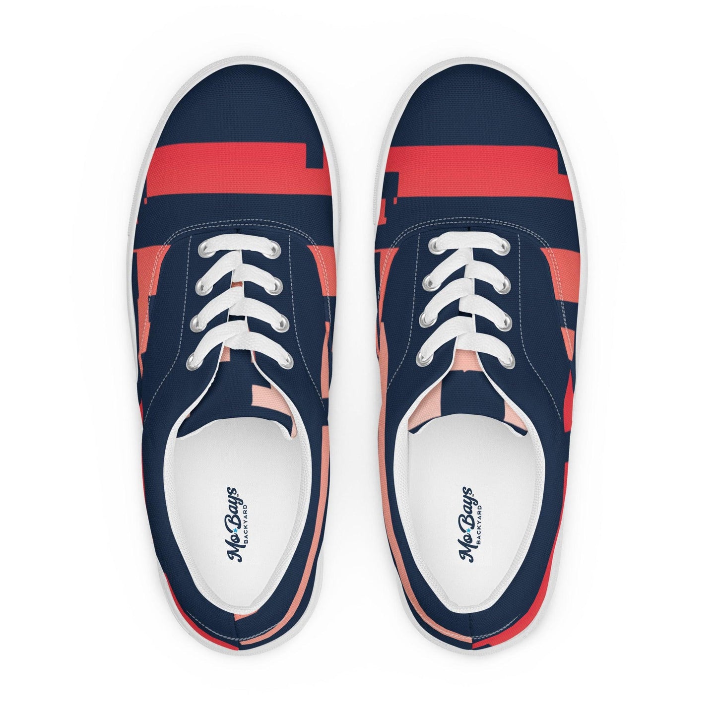 Noise Red Dark Men’s Low Top Canvas Shoes - Mo'Bays Backyard