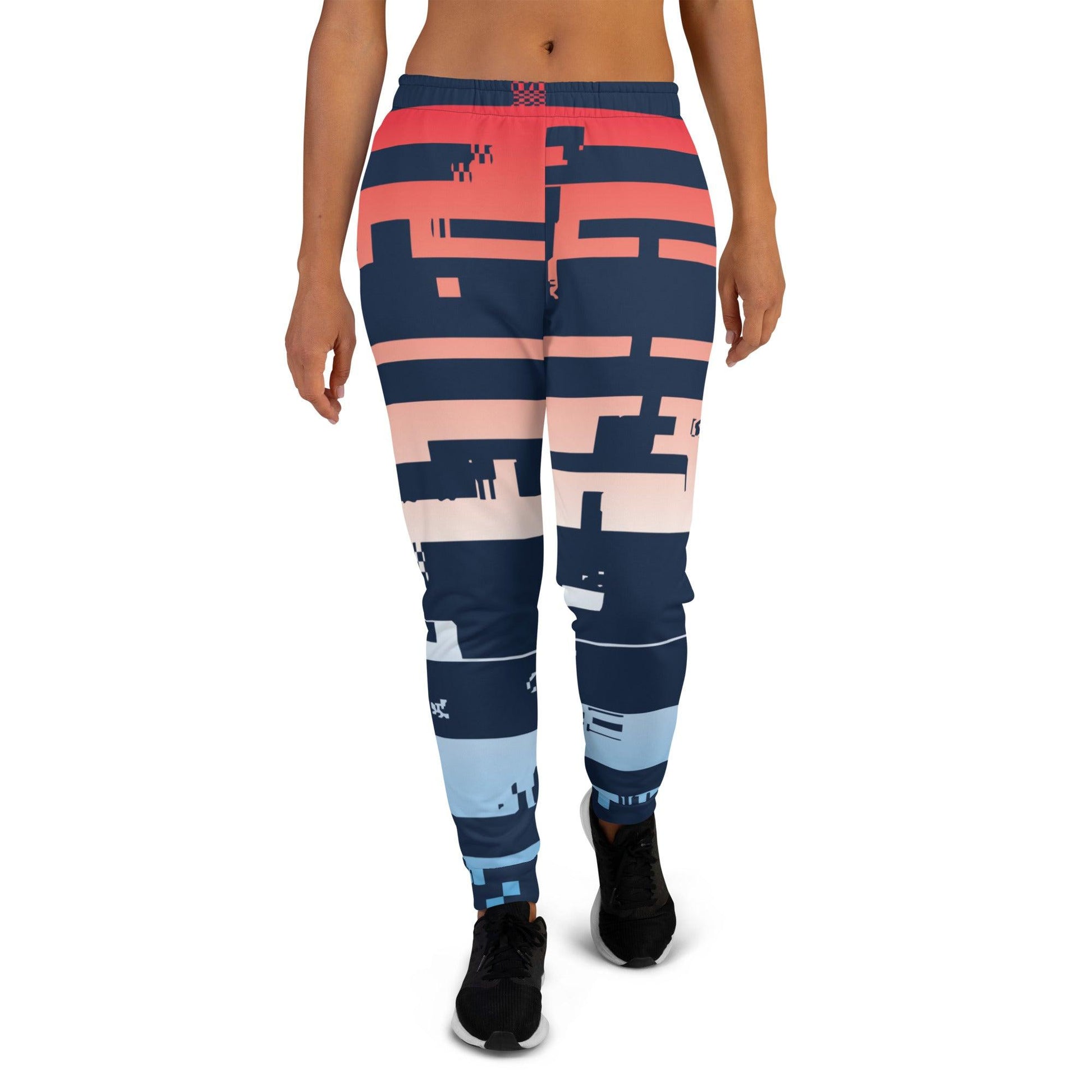 Noise Red Dark Women's Joggers - Mo'Bays Backyard