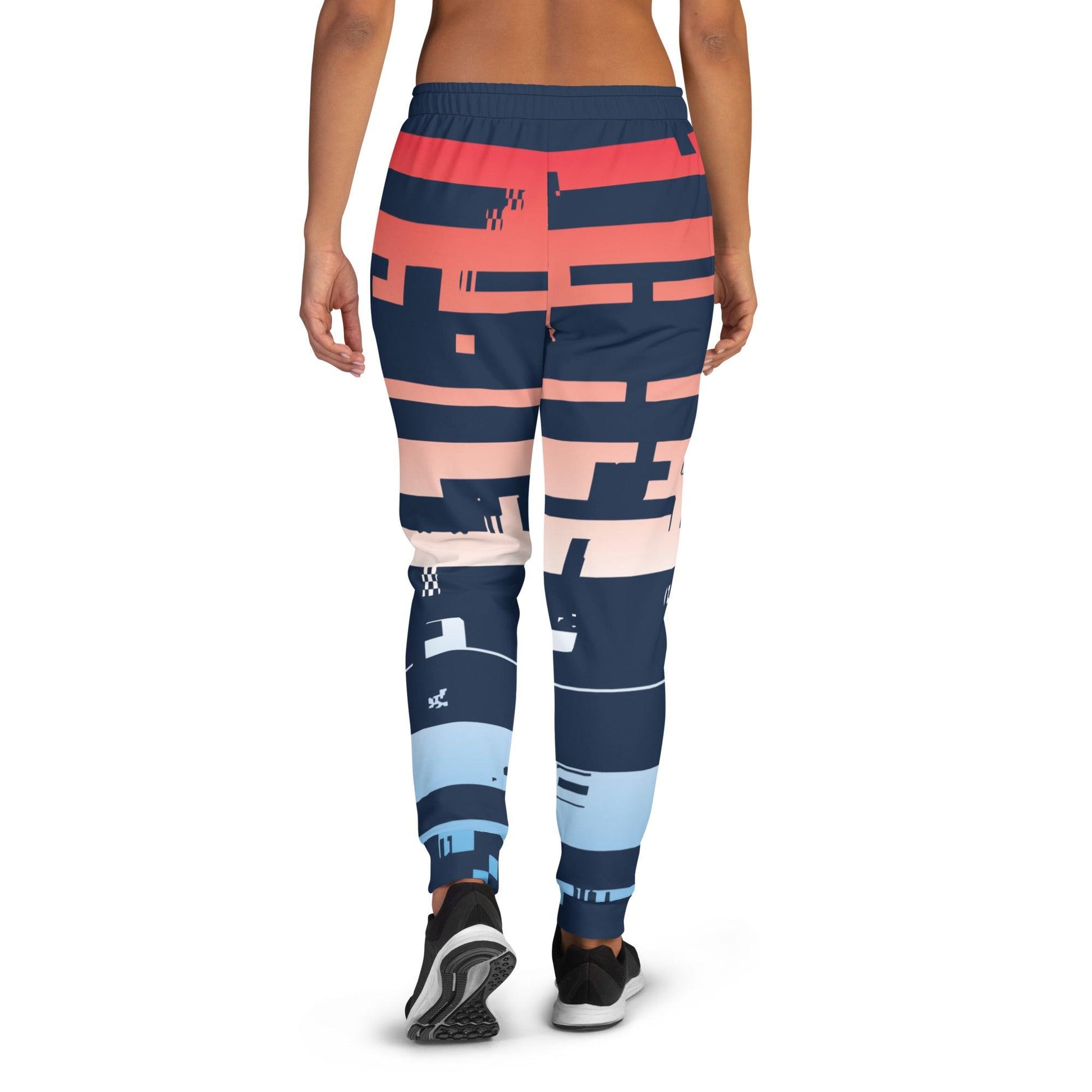 Noise Red Dark Women's Joggers - Mo'Bays Backyard