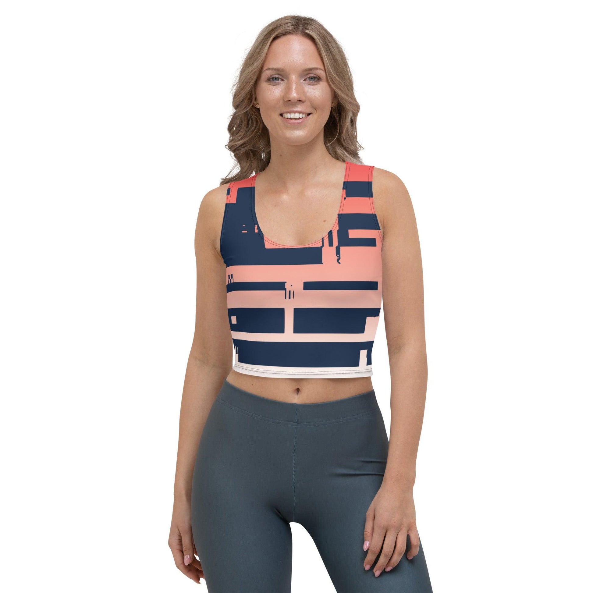 Noise Red Dark Women's Organic Crop Top - Mo'Bays Backyard